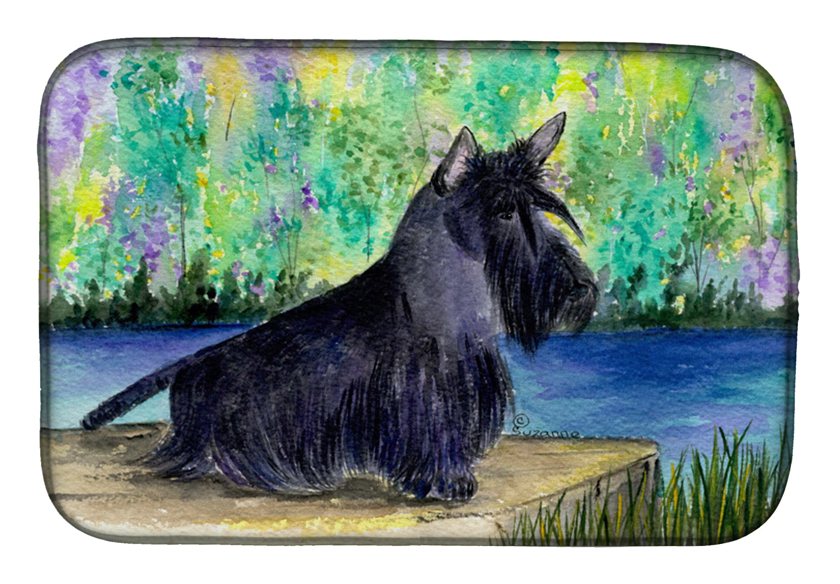 Picture of Carolines Treasures SS8330DDM Scottish Terrier Dish Drying Mat
