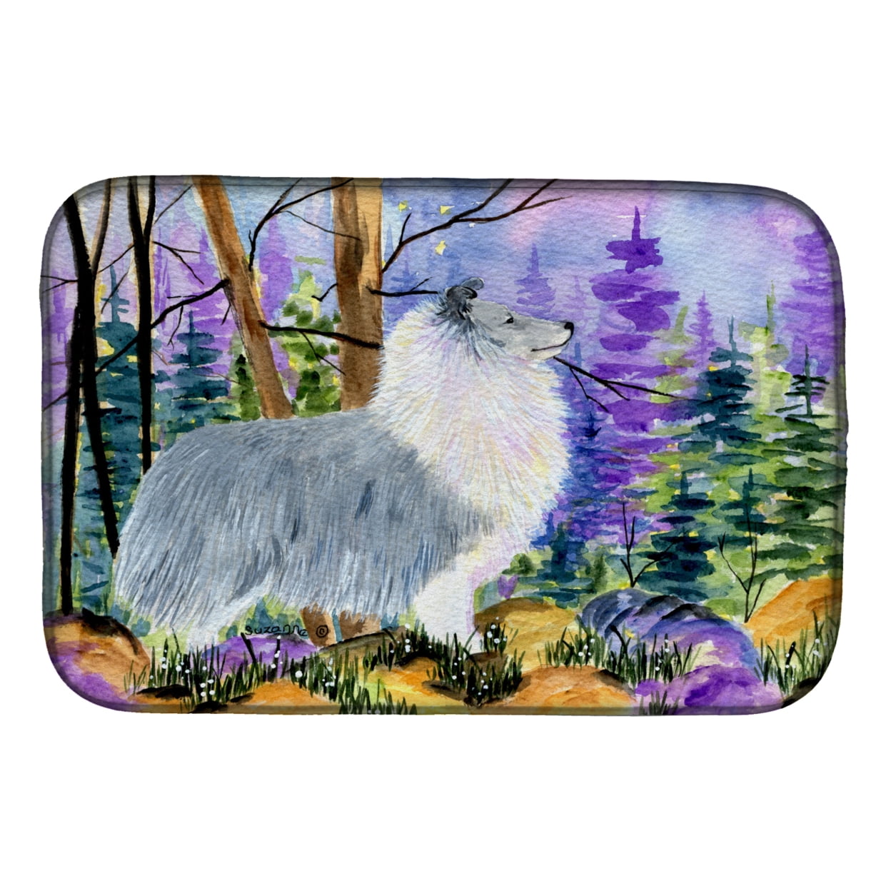 Picture of Carolines Treasures SS8636DDM Sheltie Dish Drying Mat