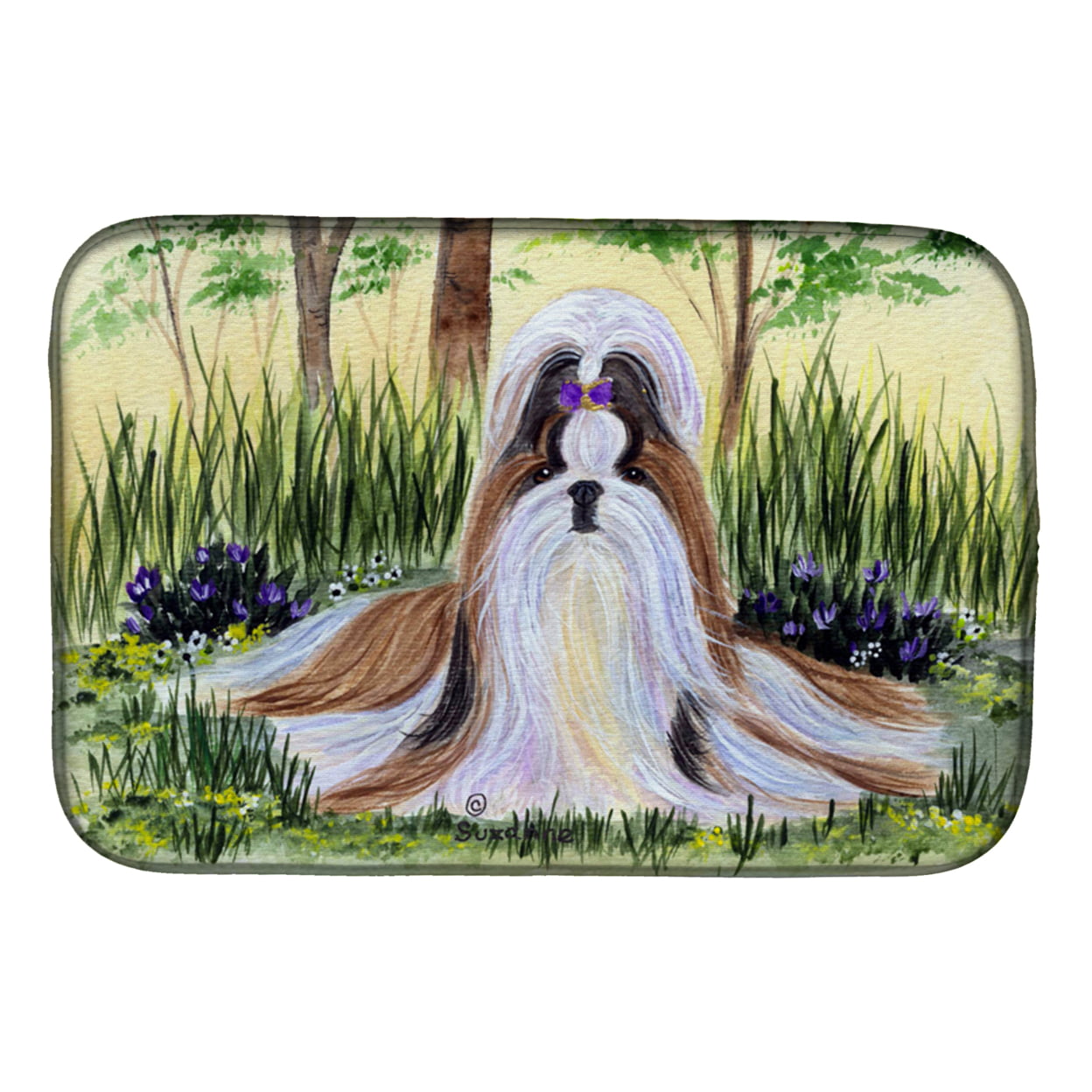 Picture of Carolines Treasures SS8112DDM Shih Tzu Dish Drying Mat