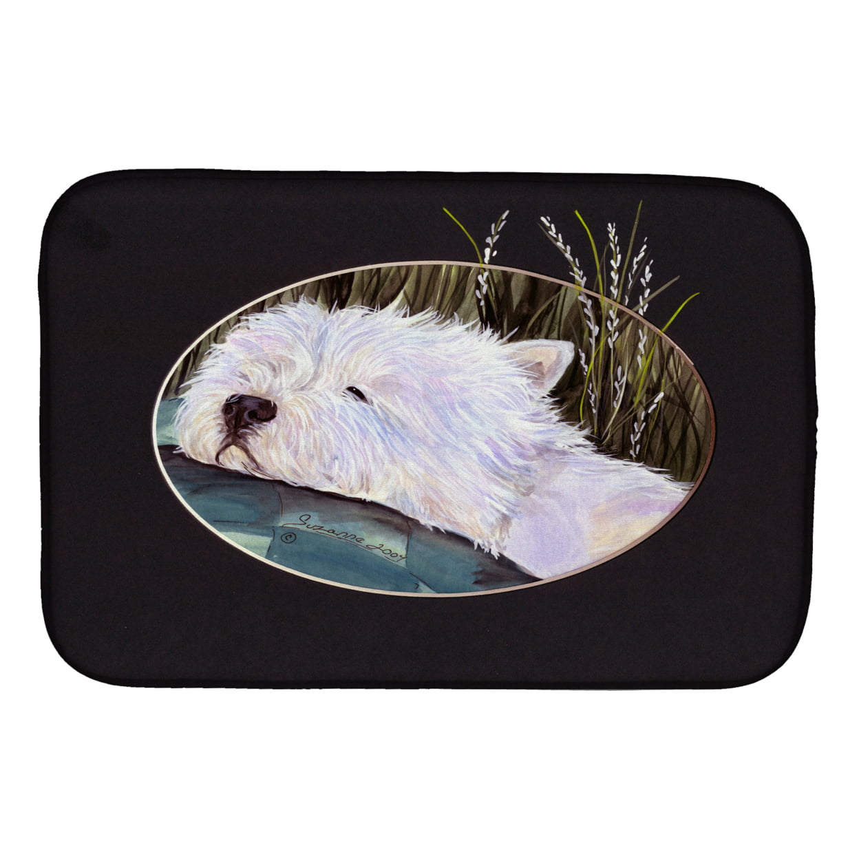 Picture of Carolines Treasures SS8052DDM Westie Dish Drying Mat