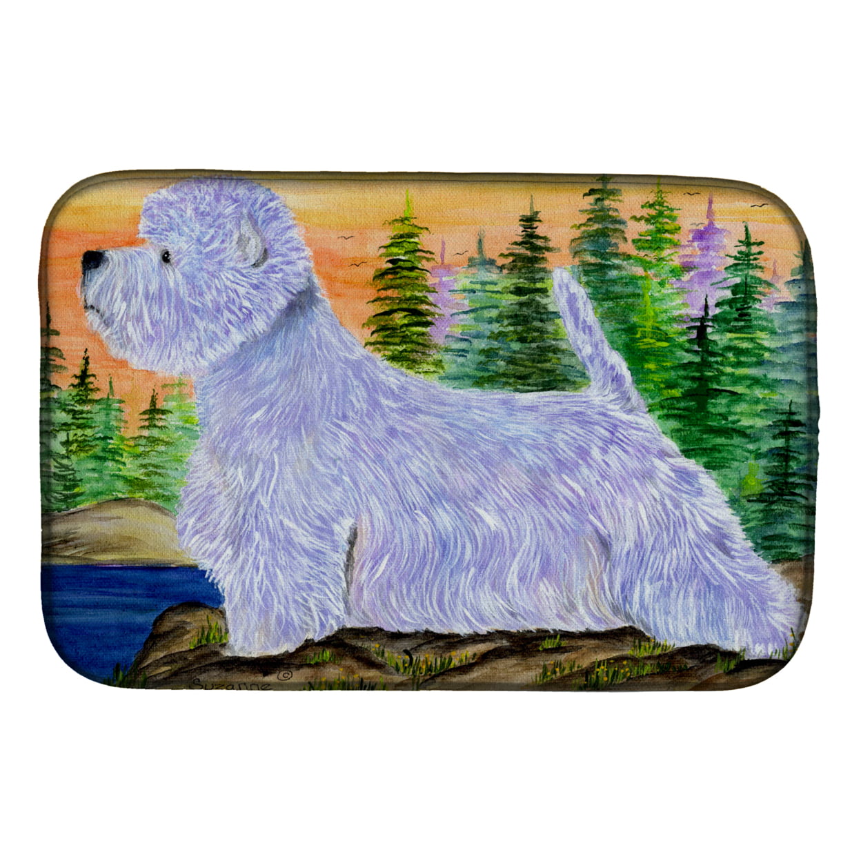 Picture of Carolines Treasures SS8418DDM Westie Dish Drying Mat