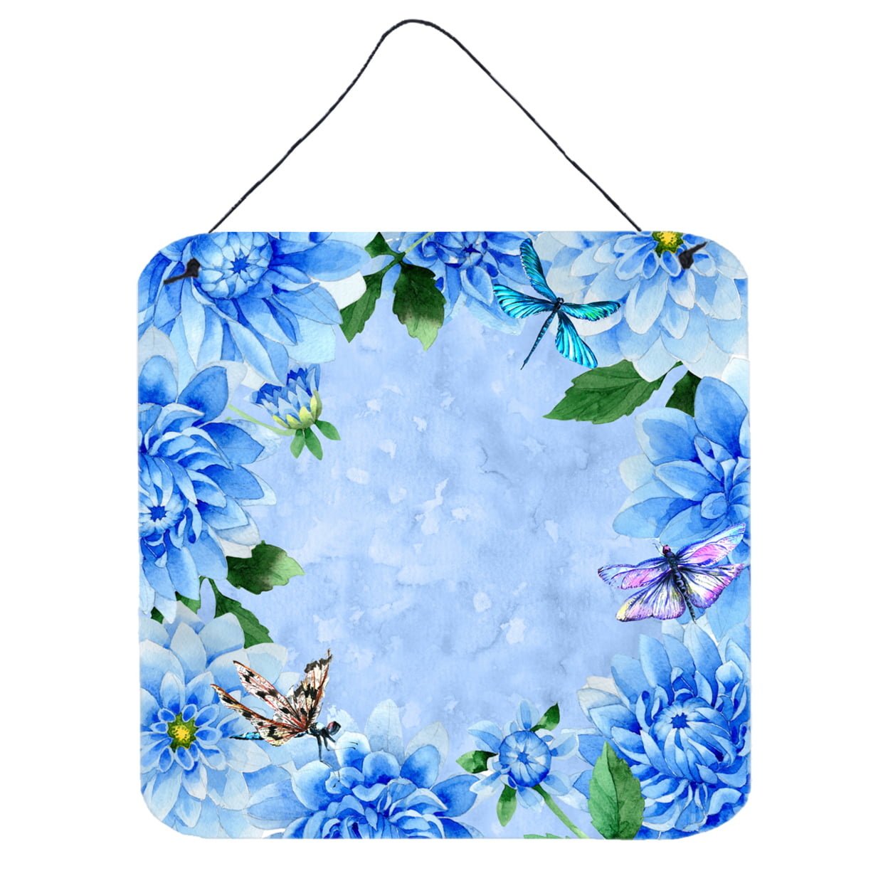 Blue Dahlias Wall or Door Hanging Prints