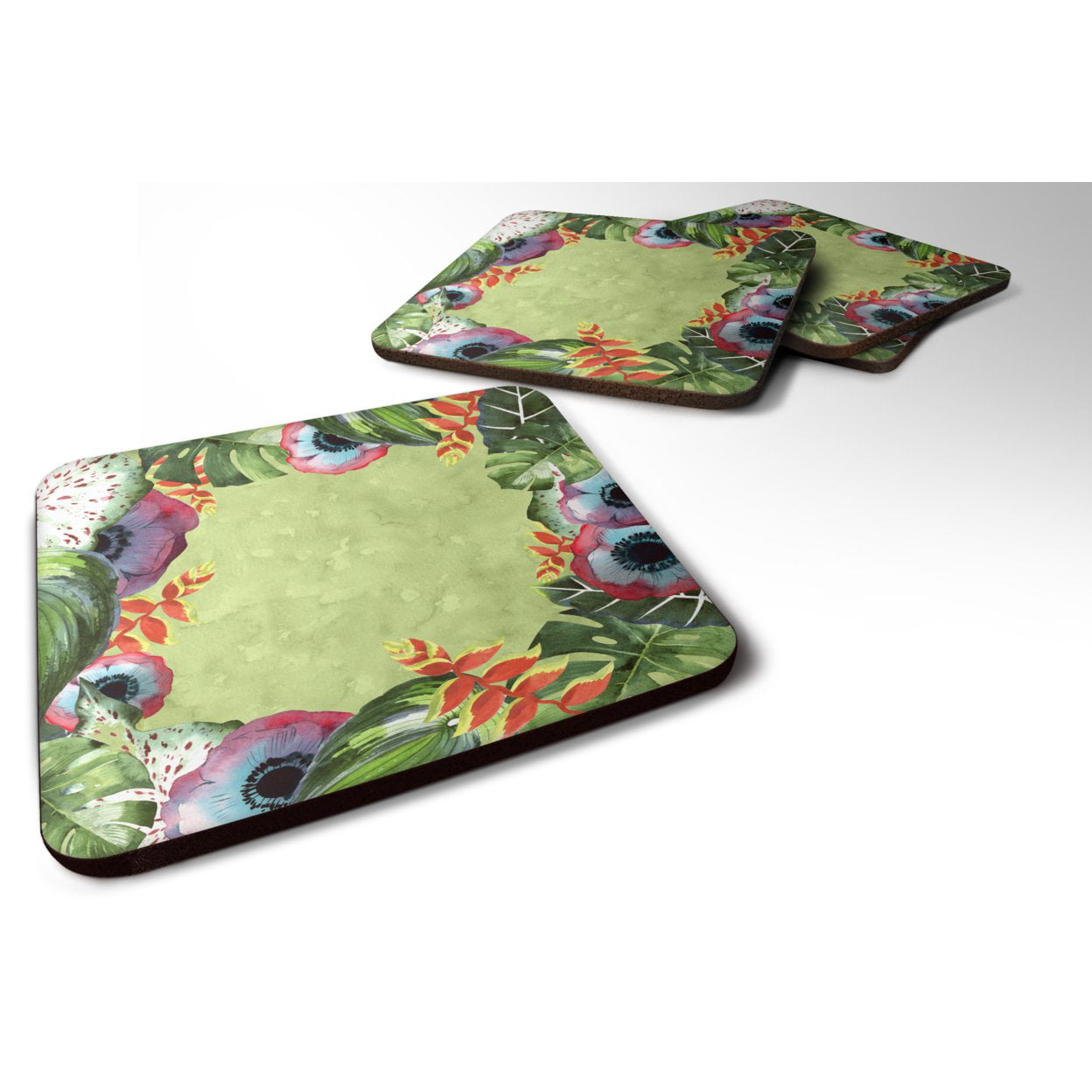 Picture of Carolines Treasures CK1698FC Tropical Foam Coasters - Set of 4