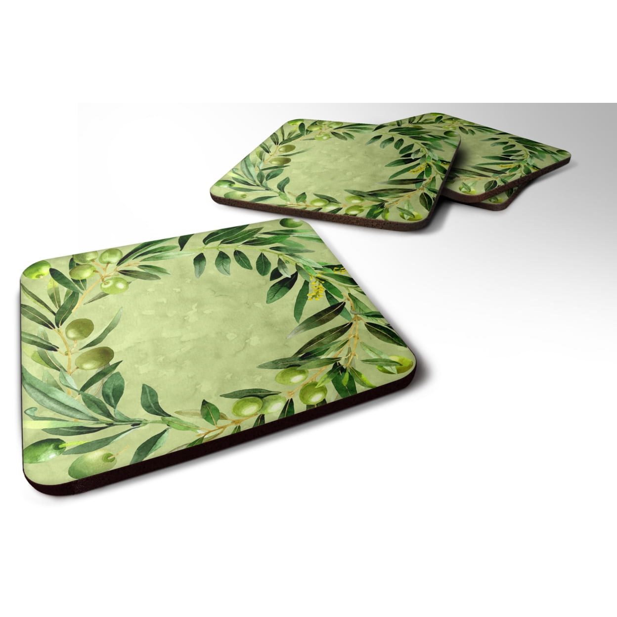 Olives Foam Coasters - Set of 4