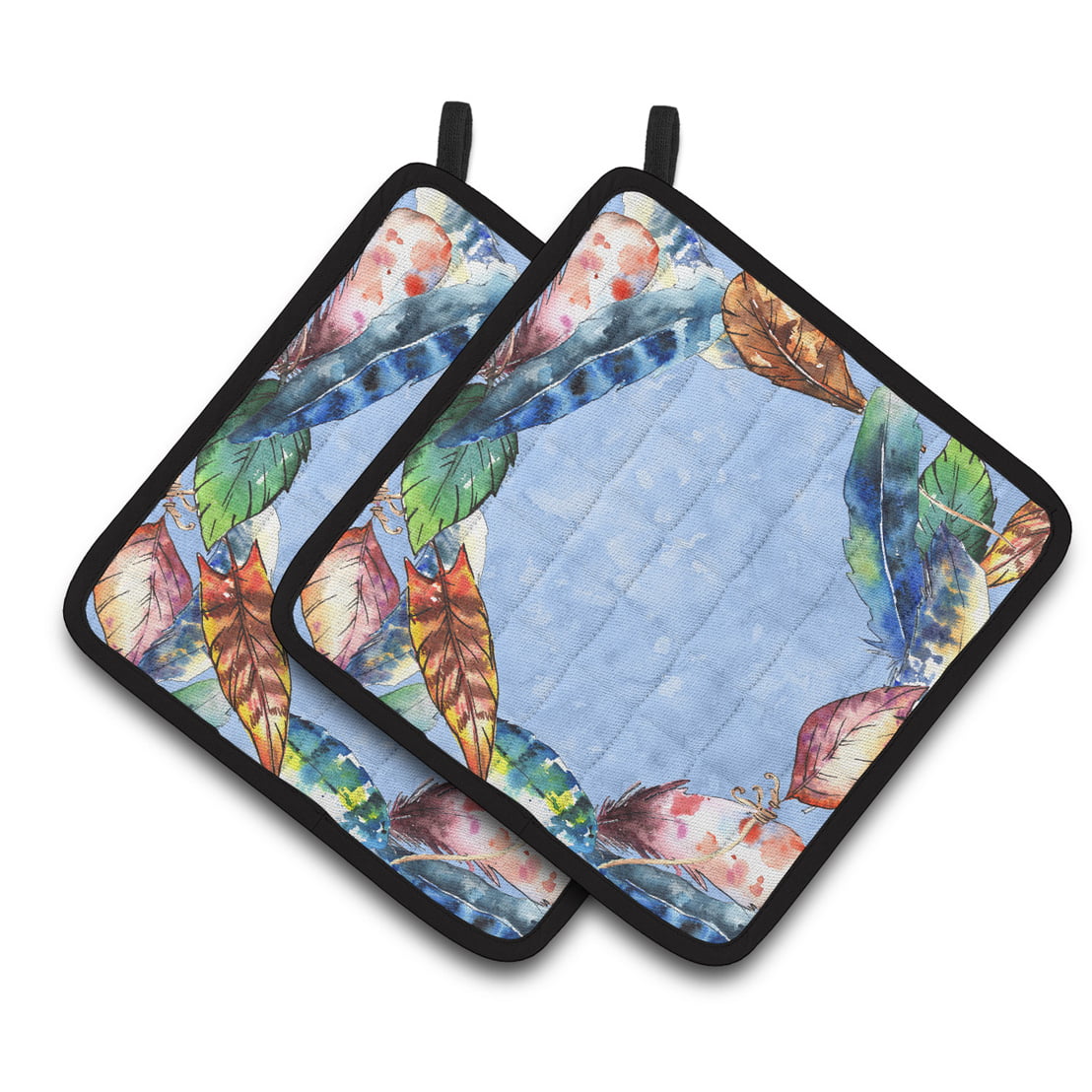Picture of Carolines Treasures CK1704PTHD Feathers Pair of Pot Holders
