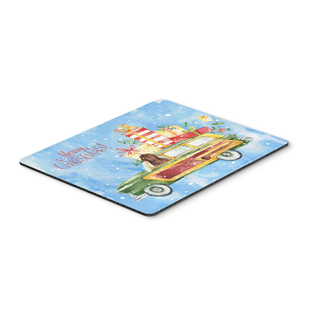 Merry Christmas Newfoundland Mouse Pad, Hot Pad or Trivet