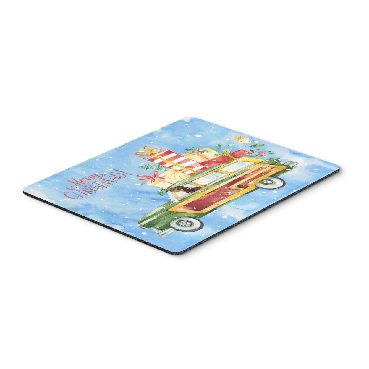 Merry Christmas Dachshund Mouse Pad, Hot Pad or Trivet