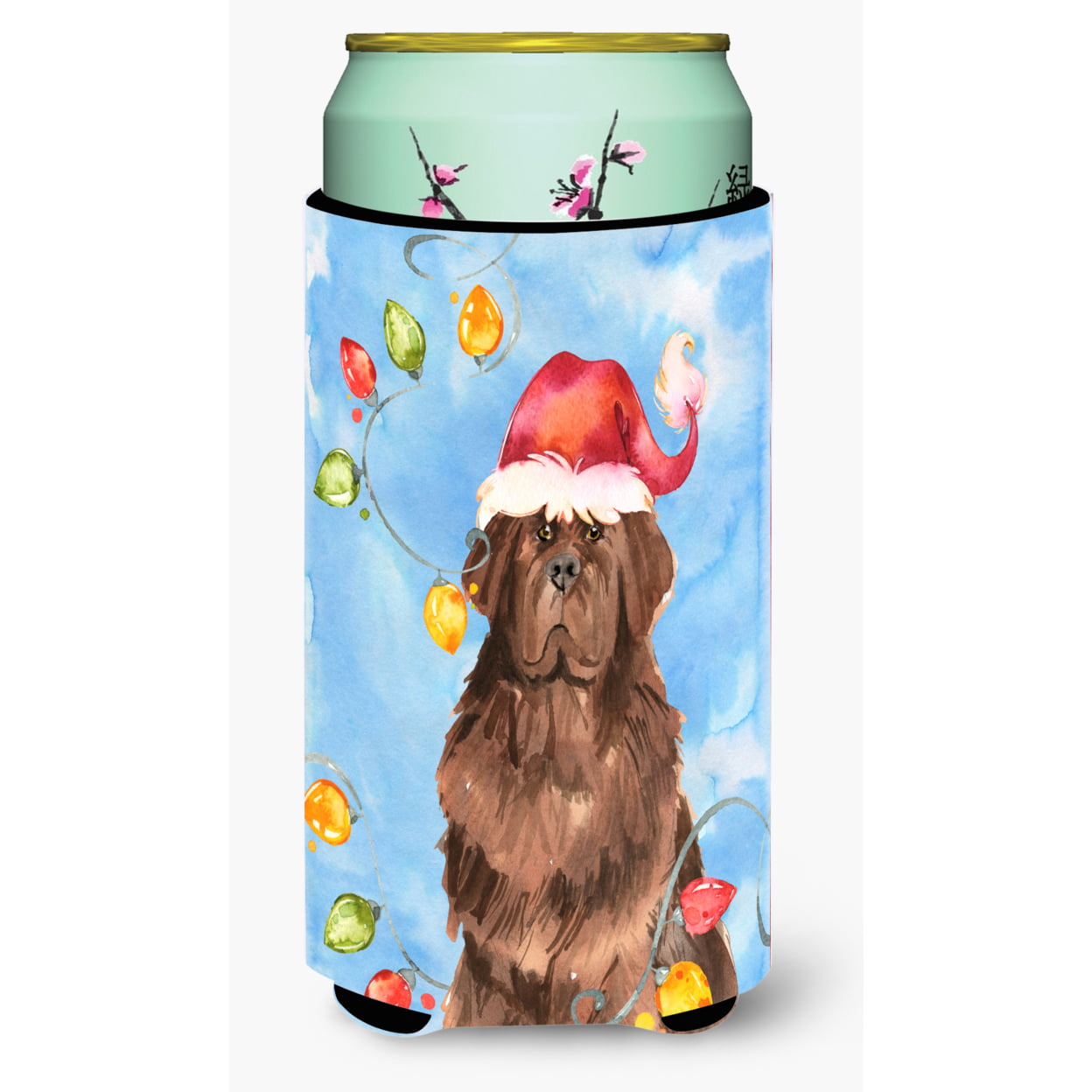 Christmas Lights Newfoundland Tall Boy Beverage Insulator Hugger