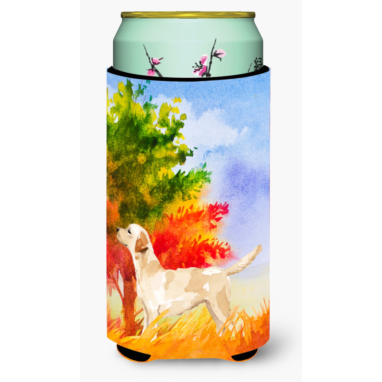 Fall Yellow Labrador Retriever Tall Boy Beverage Insulator Hugger
