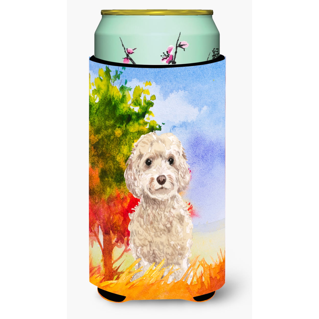 Fall Goldendoodle Tall Boy Beverage Insulator Hugger