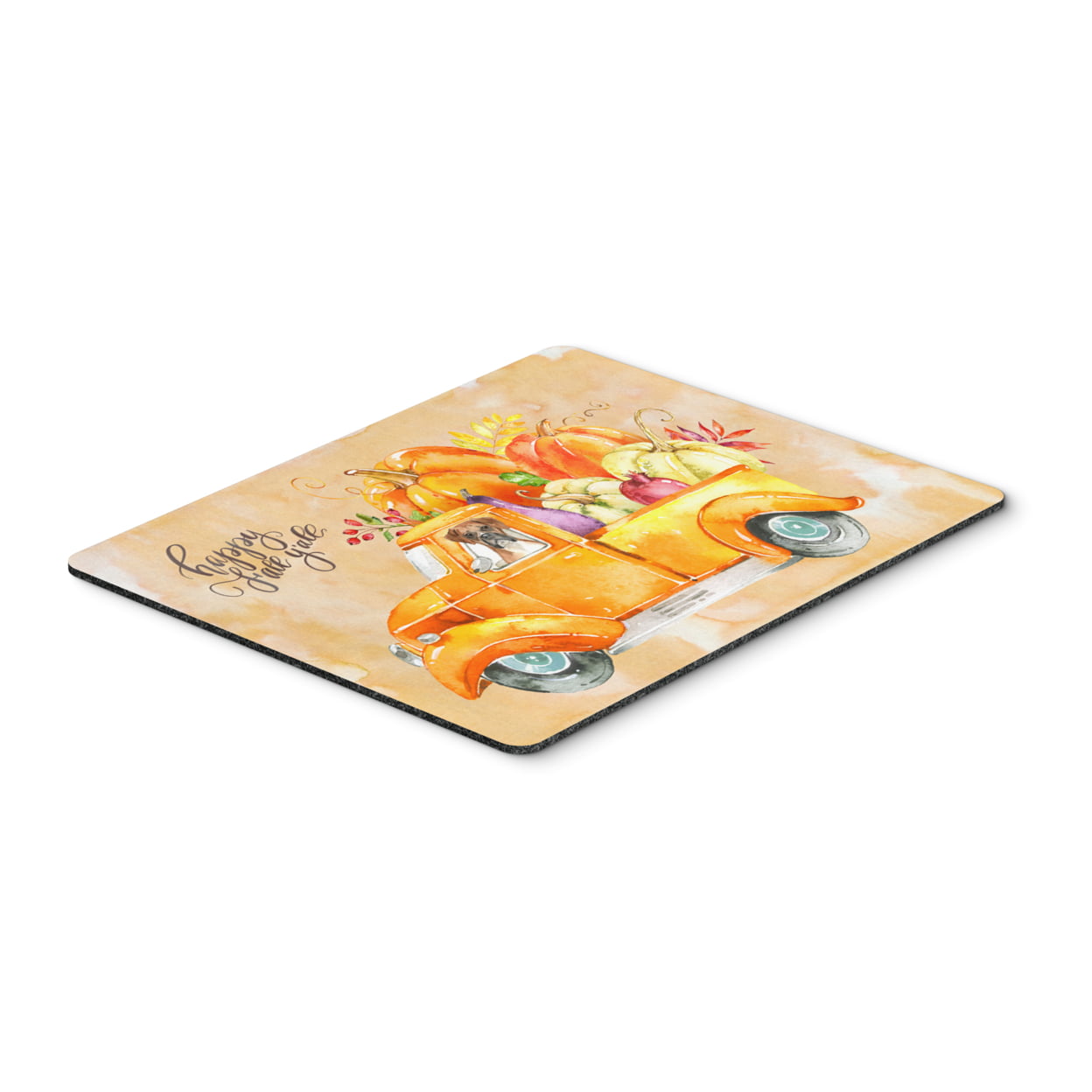 Fall Harvest Boxer Mouse Pad, Hot Pad or Trivet