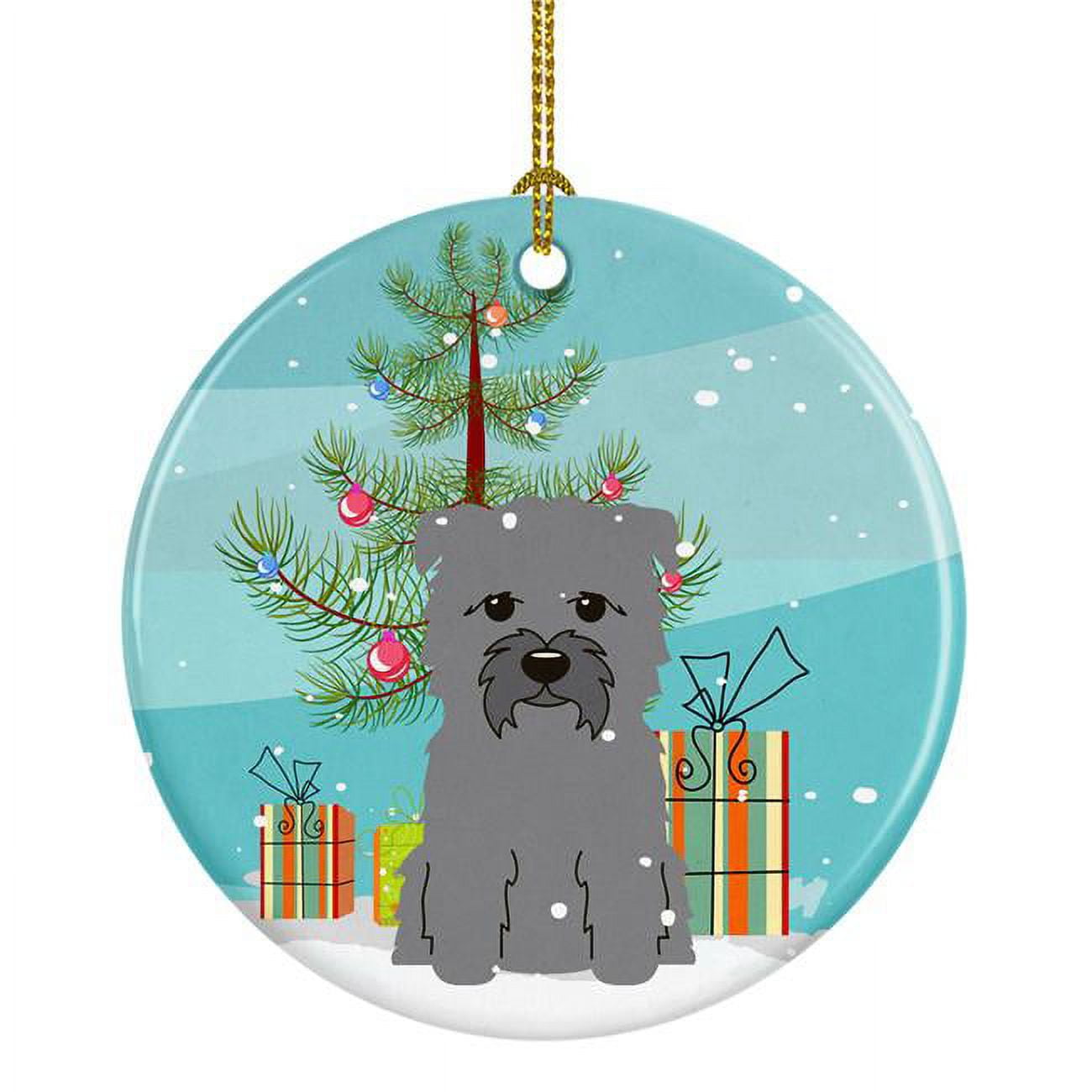 Merry Christmas Tree Glen of Imal Grey Ceramic Ornament