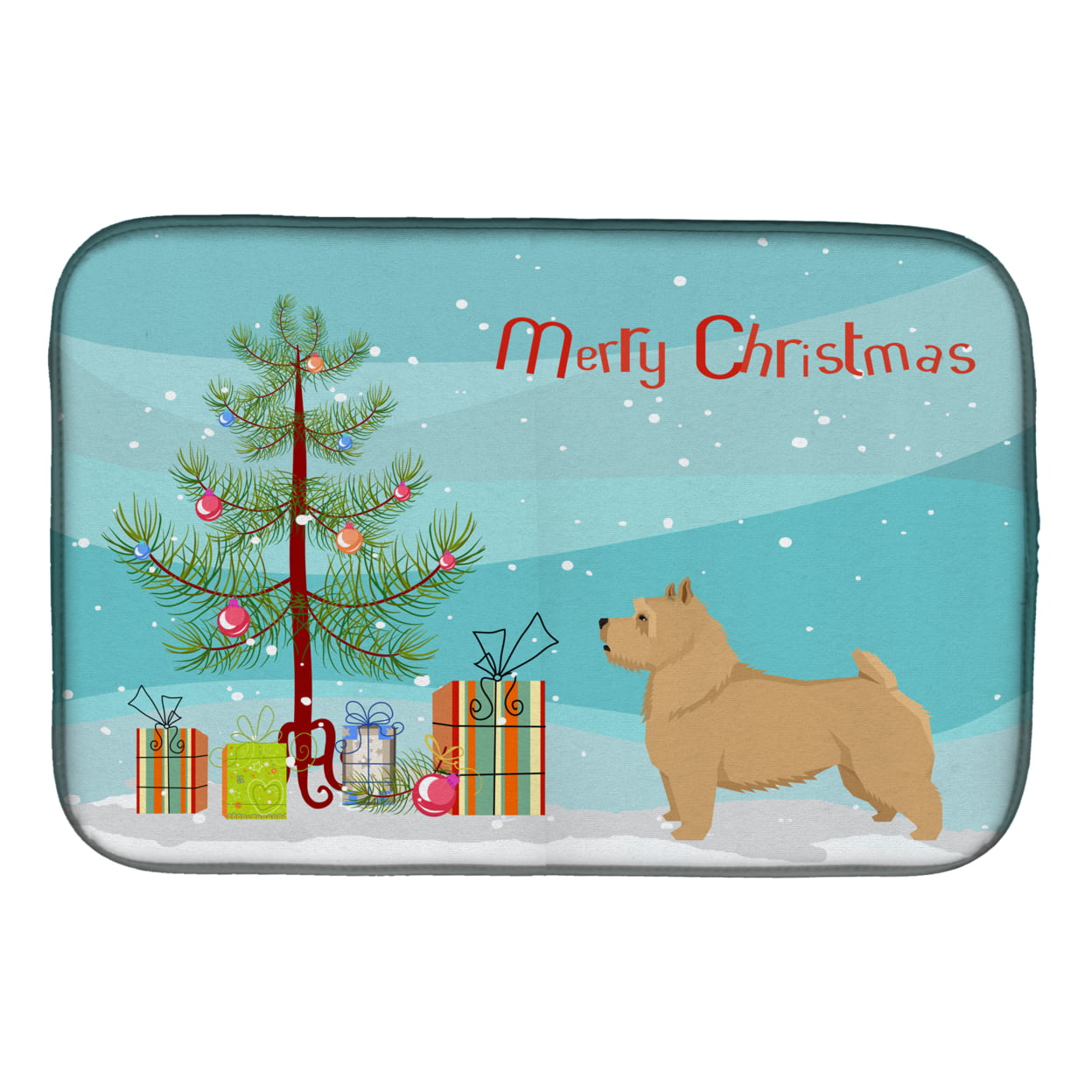 Picture of Carolines Treasures CK3551DDM Norwich Terrier Christmas Tree Dish Drying Mat