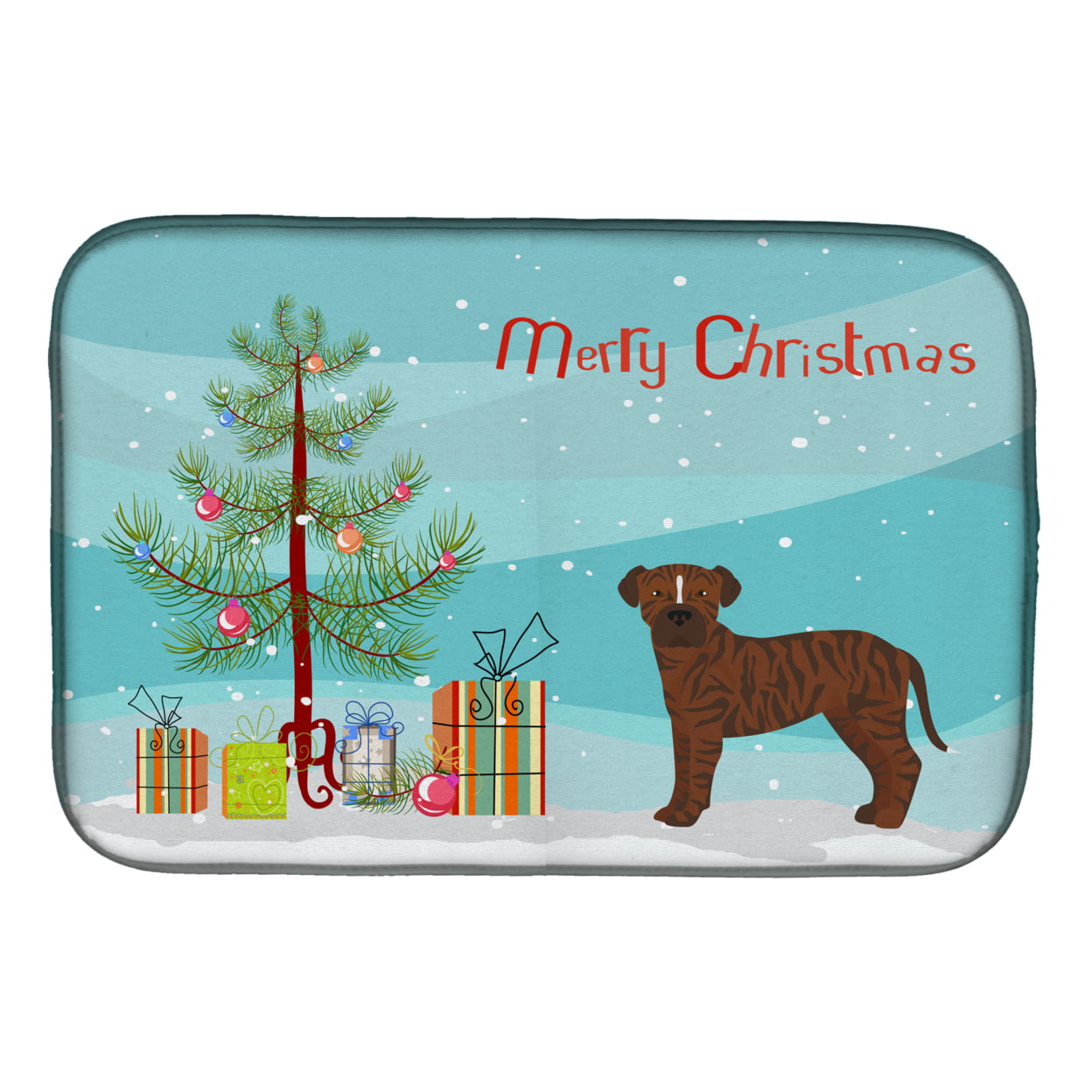 Bullboxer Christmas Tree Dish Drying Mat