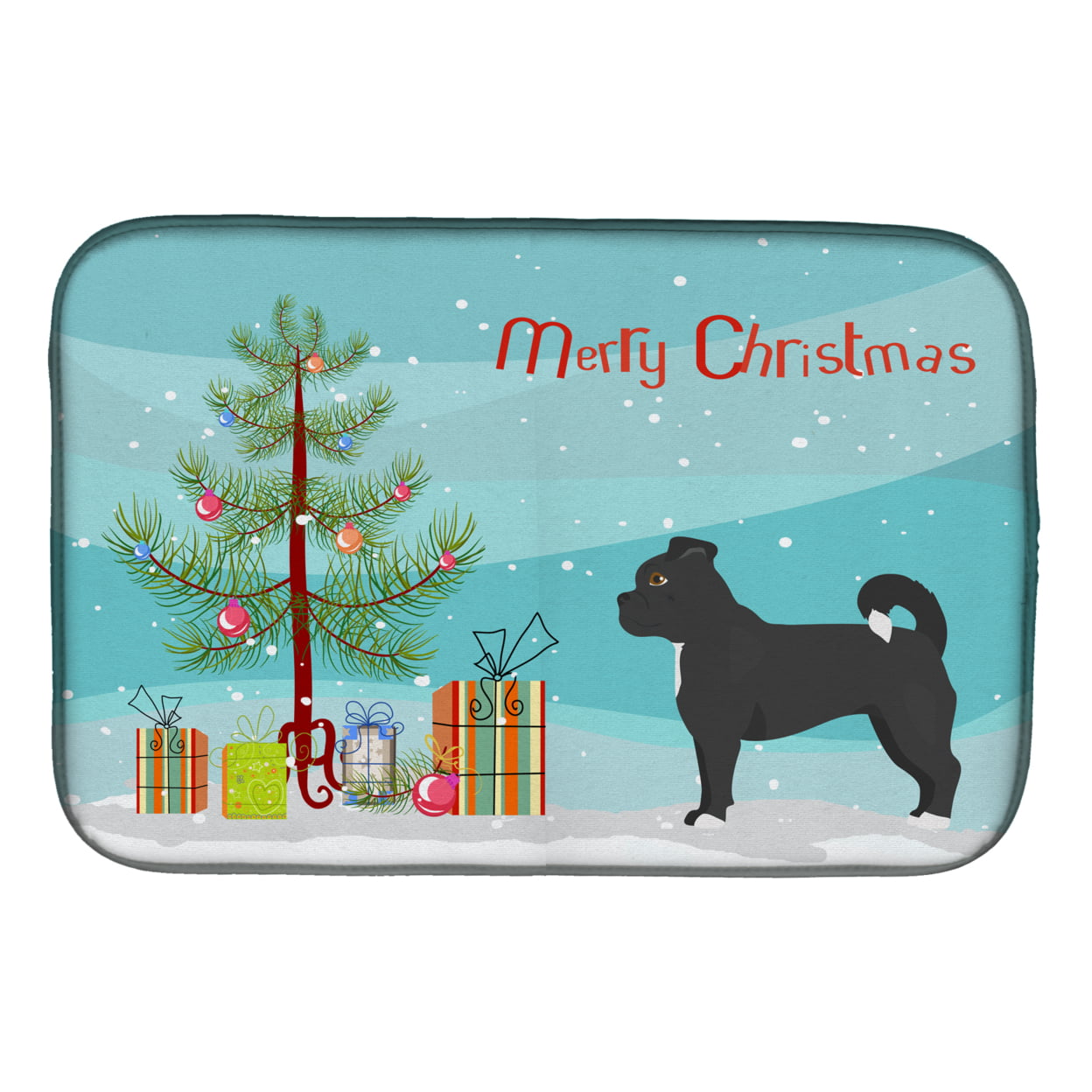 CK3820DDM Black Chug Christmas Tree Dish Drying Mat