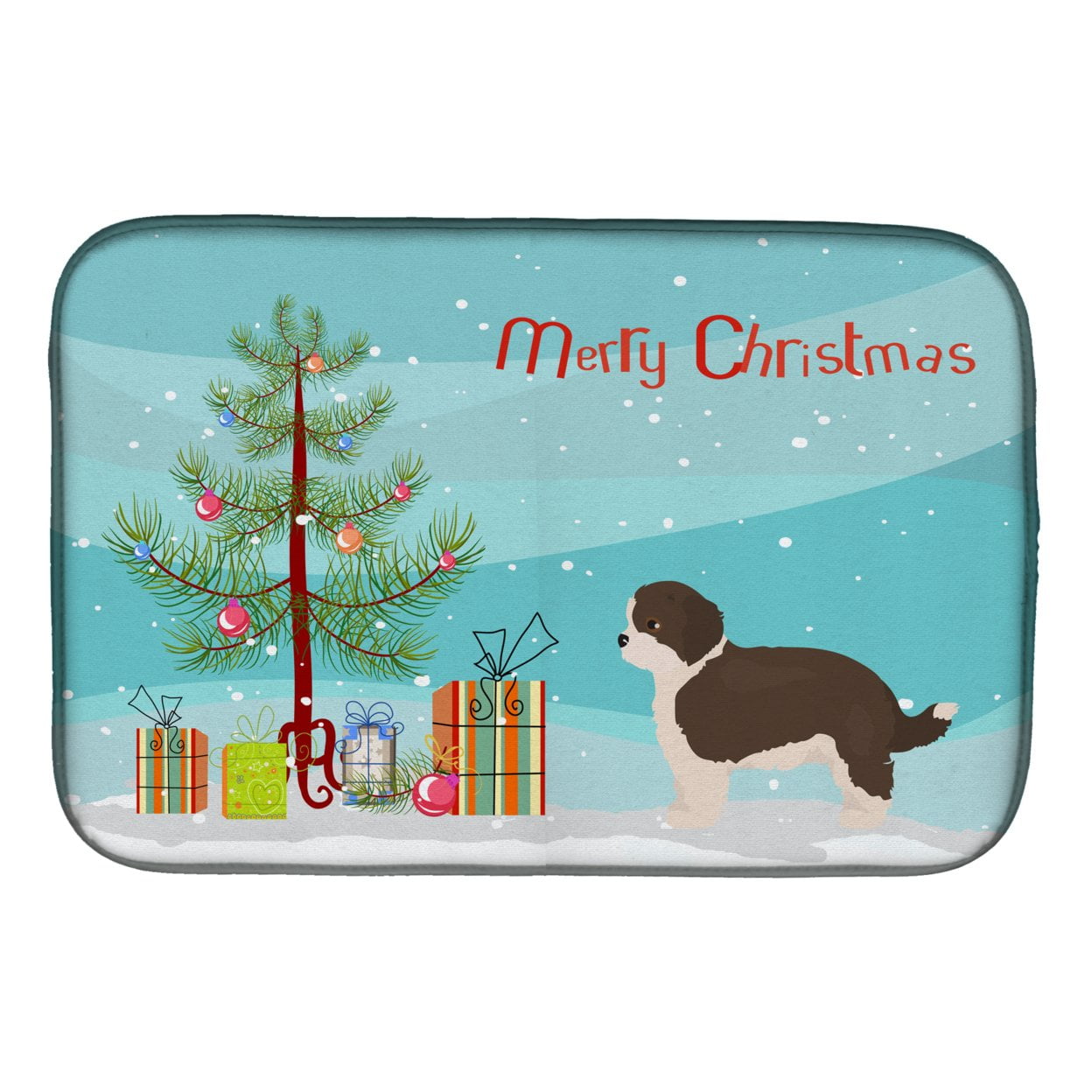 CK3840DDM Havapoo No.1 Christmas Tree Dish Drying Mat