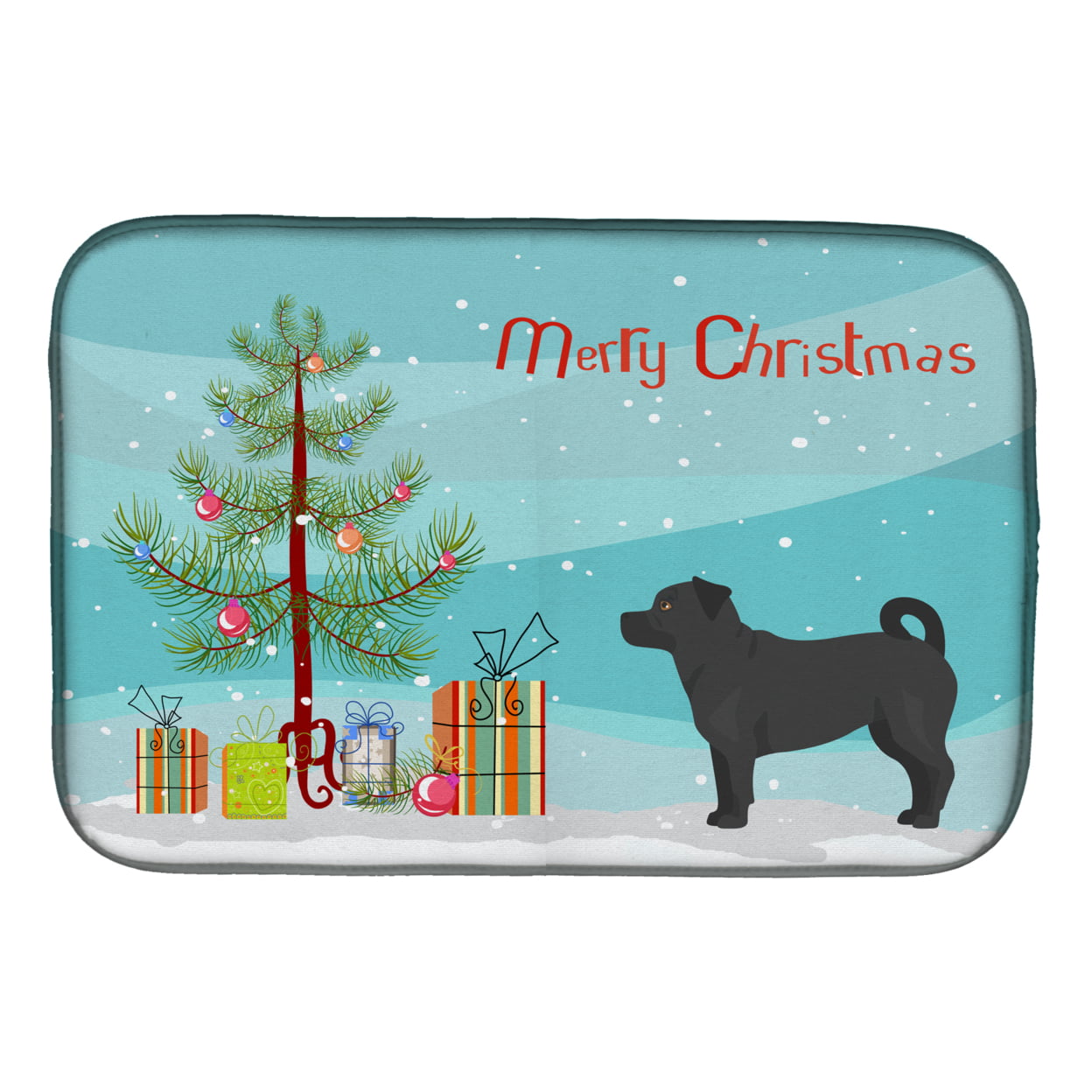 CK3844DDM Balck Jug Christmas Tree Dish Drying Mat