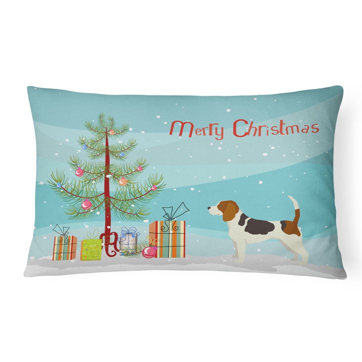 Beagle Christmas Tree Canvas Fabric Decorative Pillow