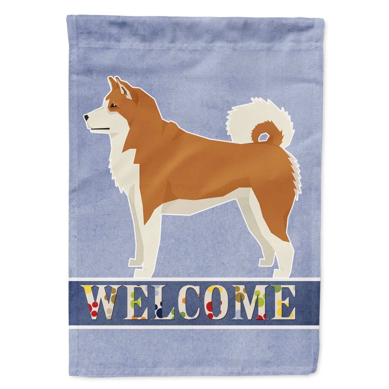 Akita Welcome Flag Canvas House Size