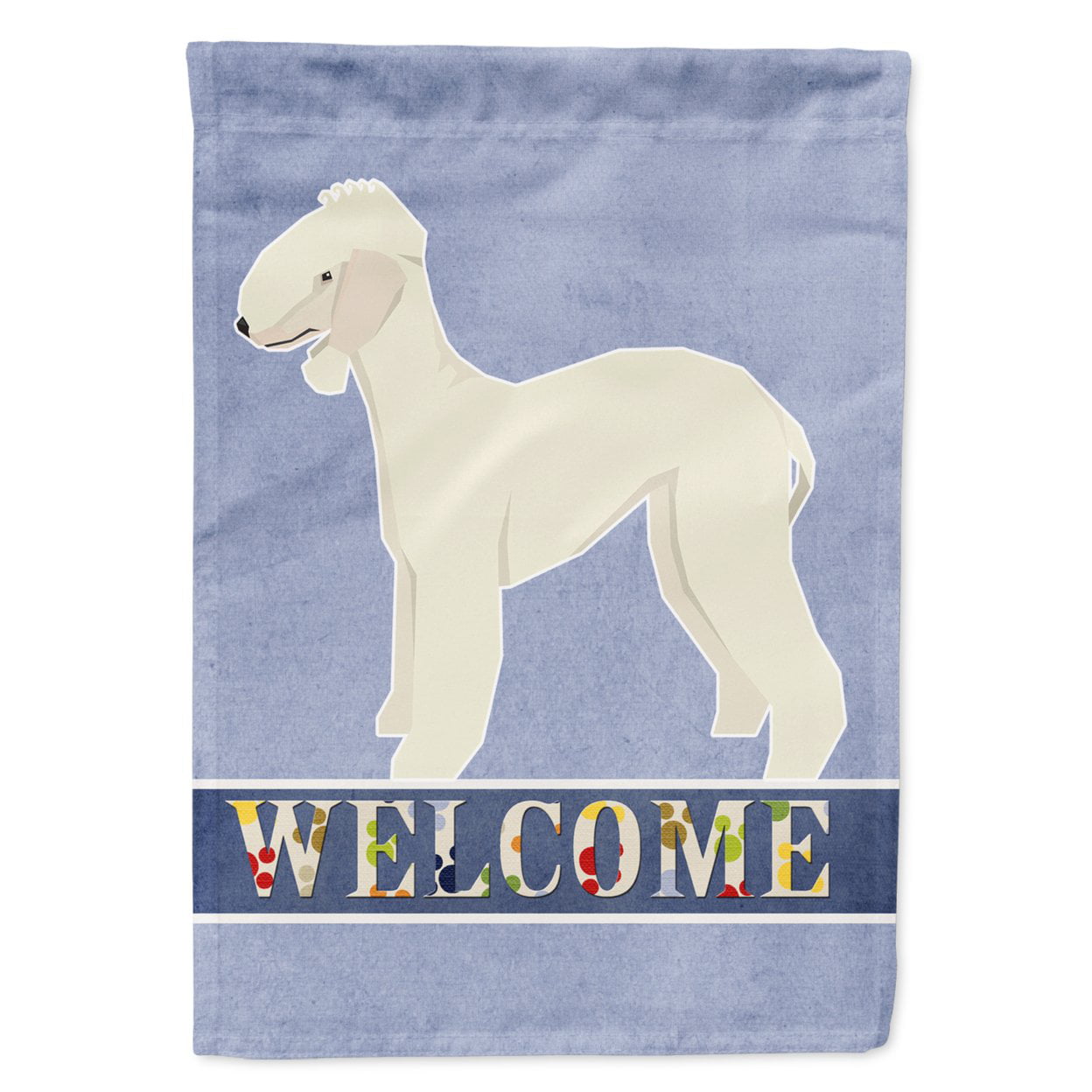 Bedlington Terrier Welcome Flag Canvas House Size