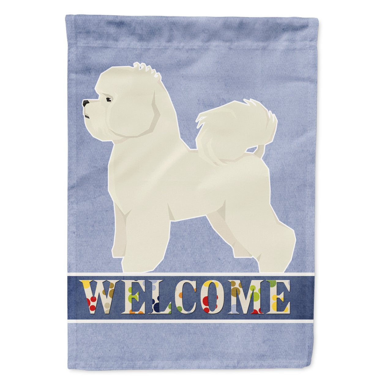 CK3580CHF Bichon Frise Welcome Flag Canvas House Size