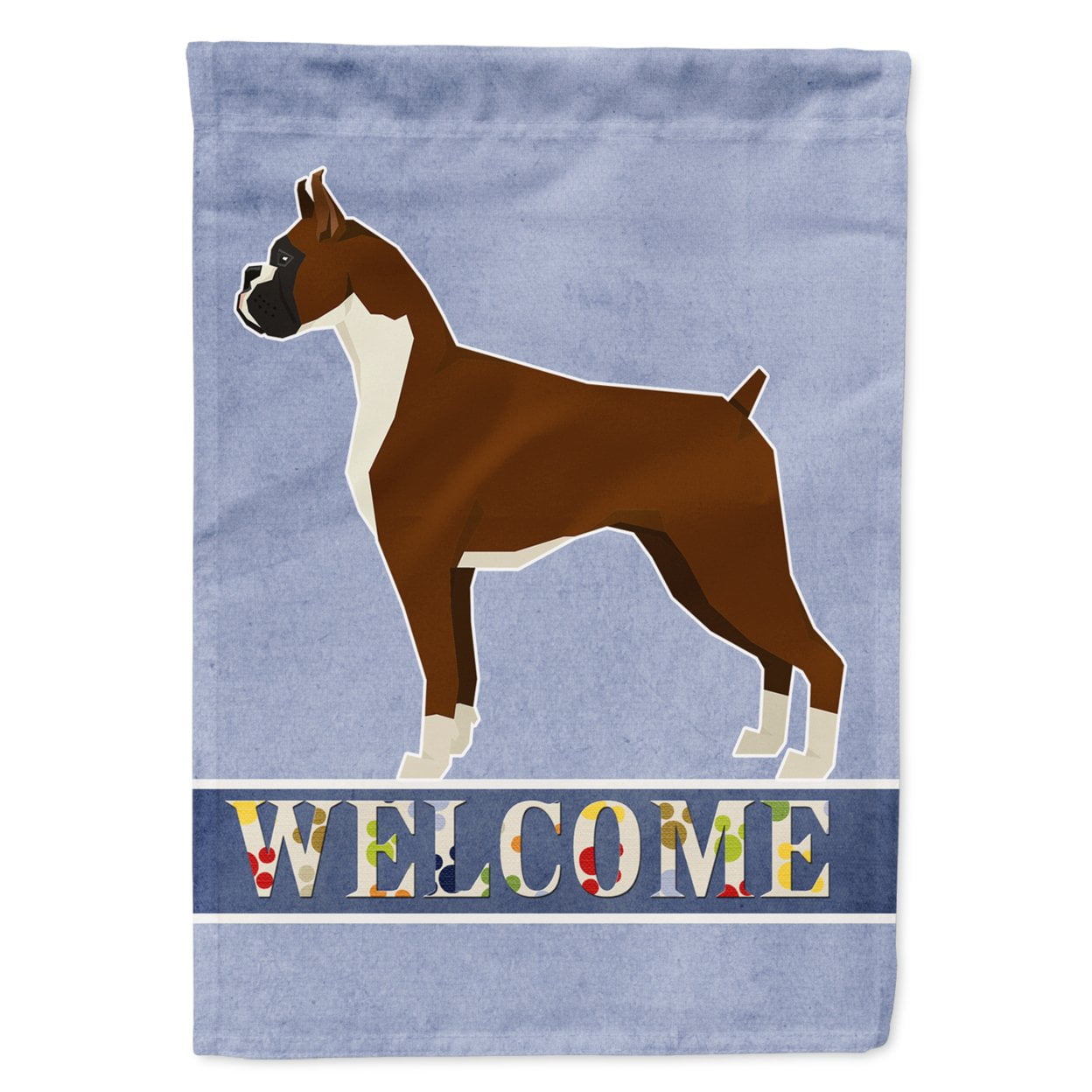 Boxer Welcome Flag Canvas House Size