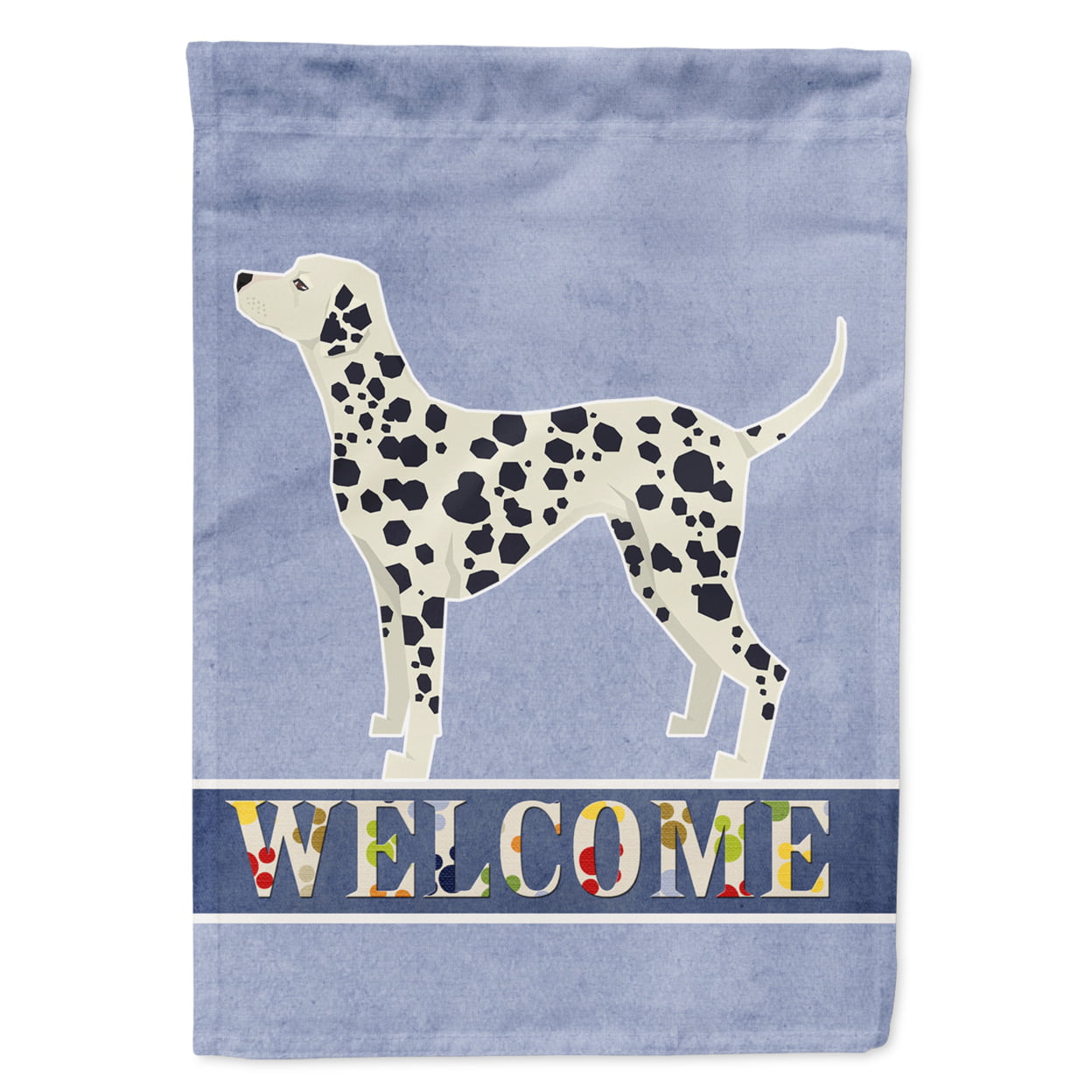 Dalmatian Welcome Flag Canvas House Size