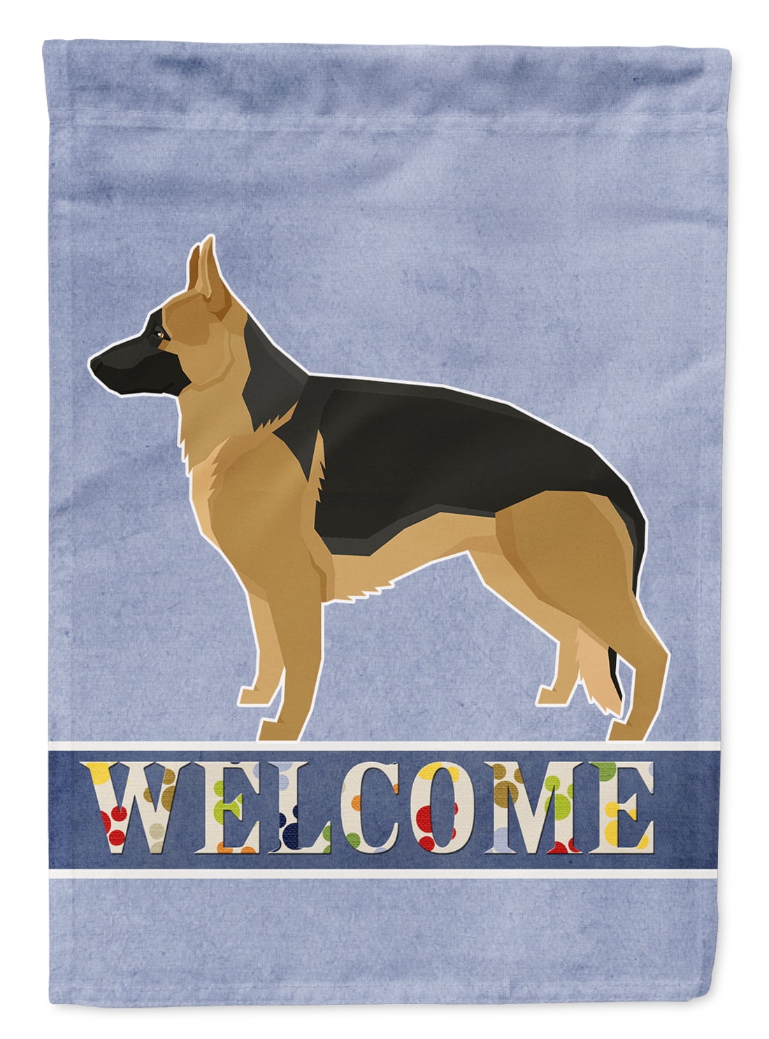 German Shepherd Welcome Flag Canvas House Size