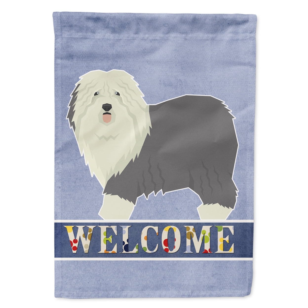 CK3611CHF Old English Sheepdog Welcome Flag Canvas House Size