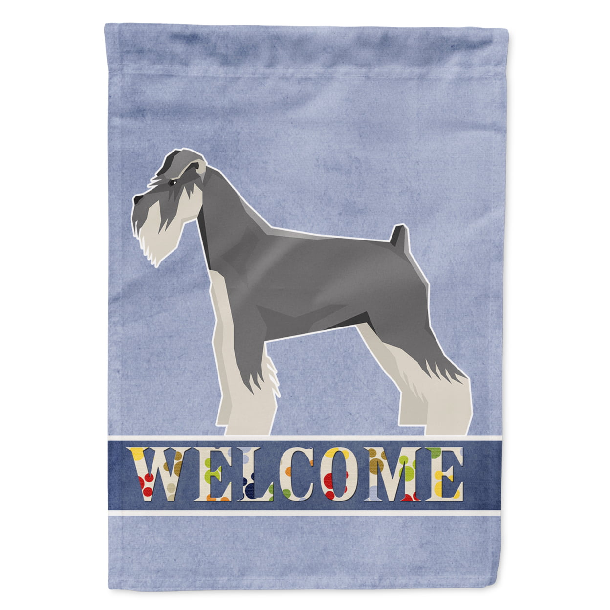 Schnauzer Welcome Flag Canvas House Size