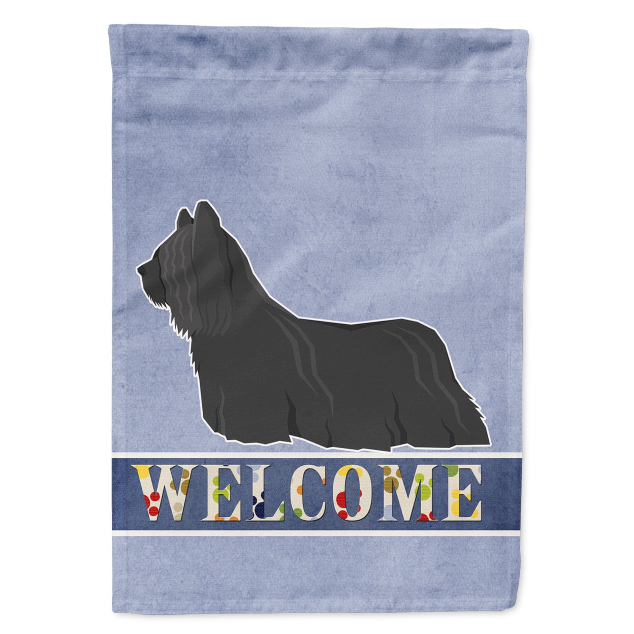 Skye Terrier Welcome Flag Canvas House Size