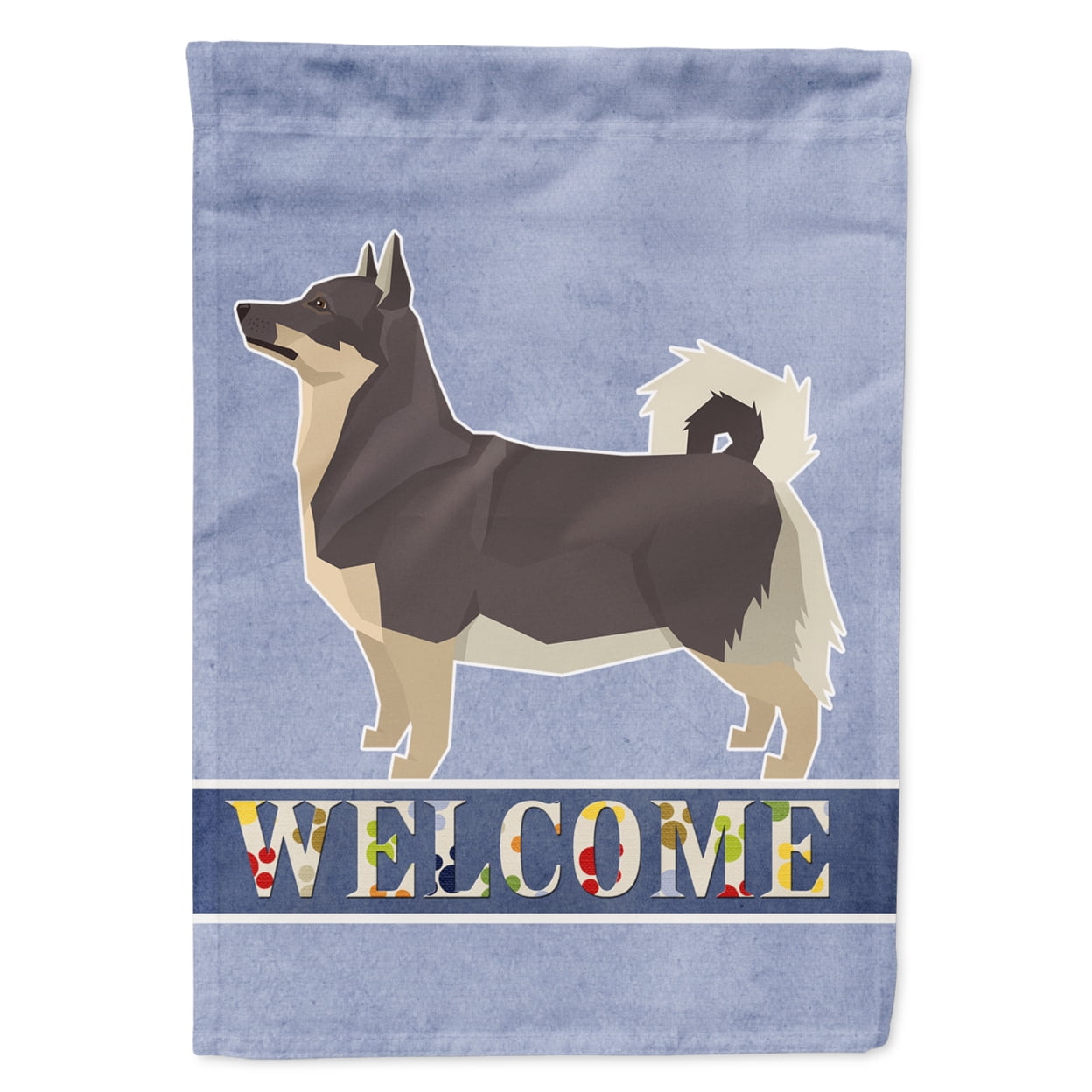 Swedish Vallhund Welcome Flag Canvas House Size
