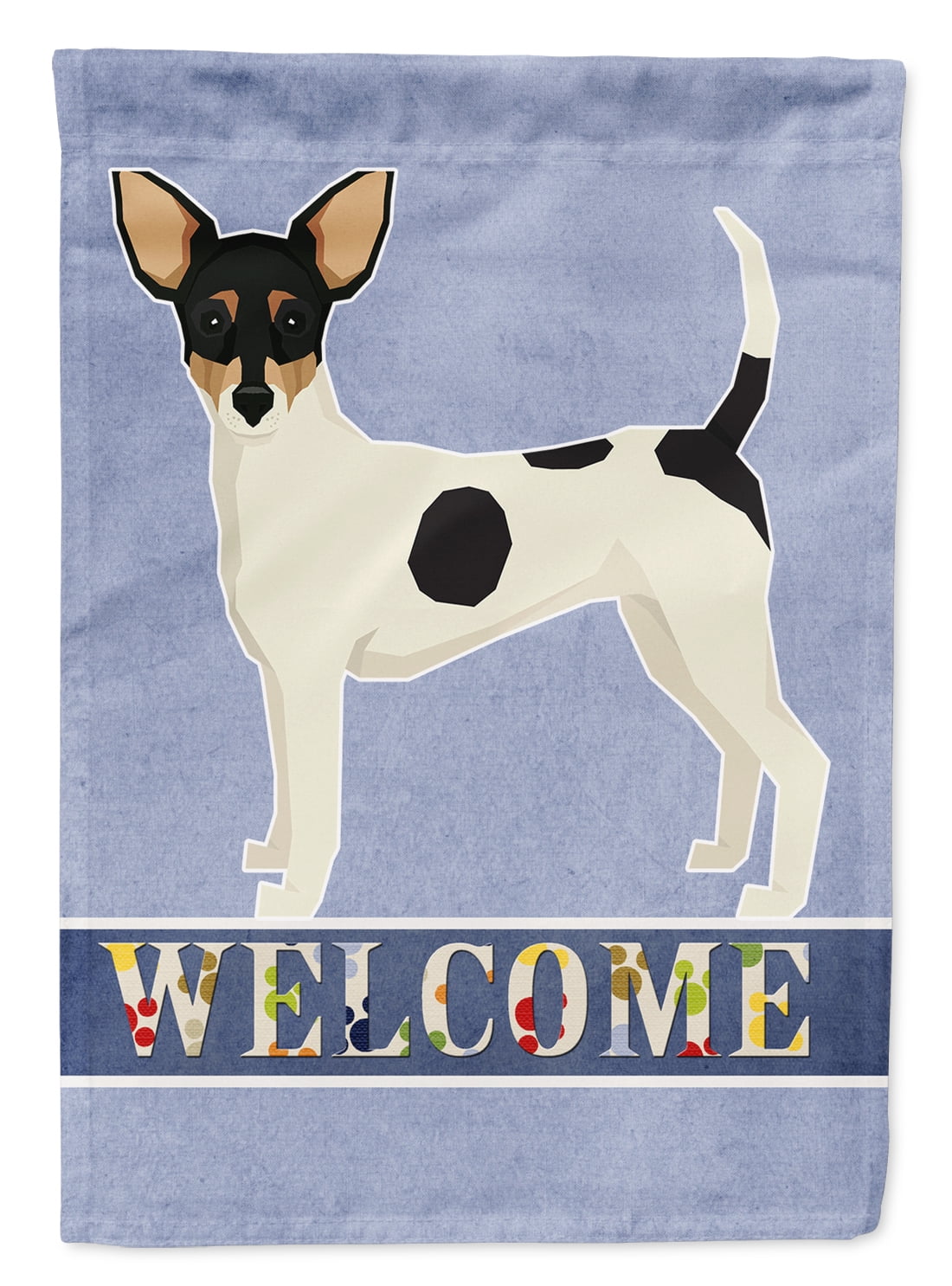 Toy Fox Terrier Welcome Flag Canvas House Size