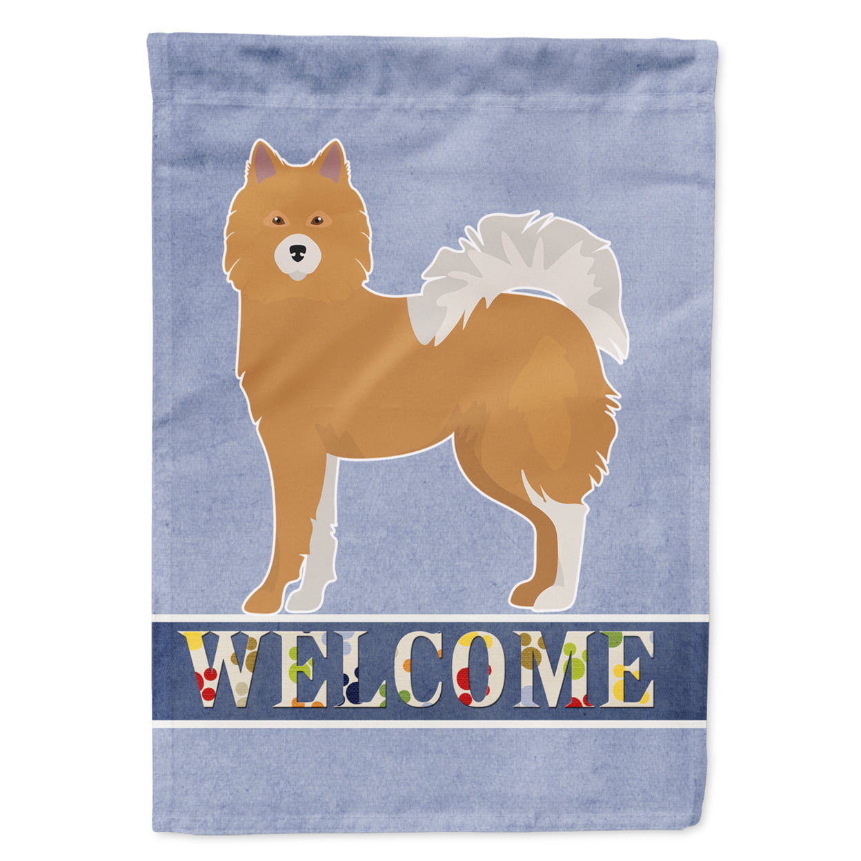 Brown & White Elo Dog Welcome Flag Canvas House Size