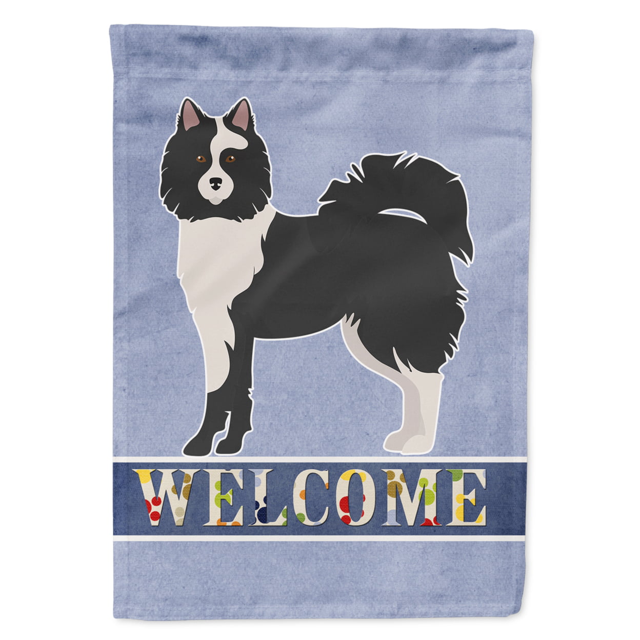 Black & White Elo dog Welcome Flag Canvas House Size