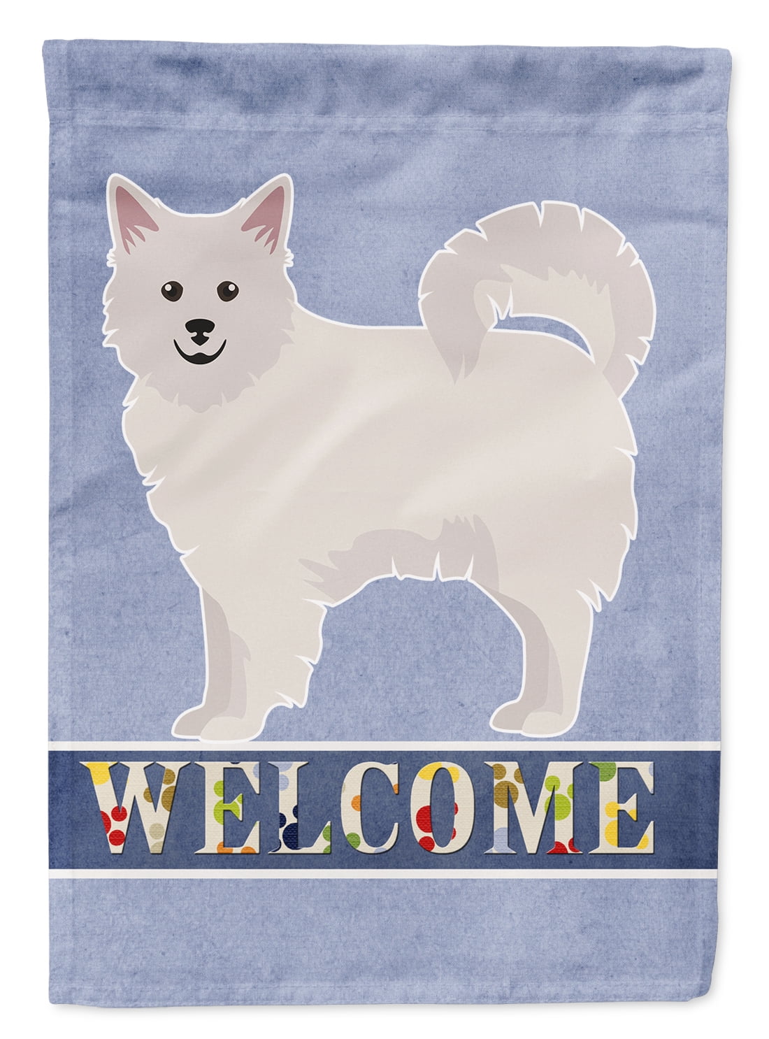 Italian Spitz Welcome Flag Canvas House Size