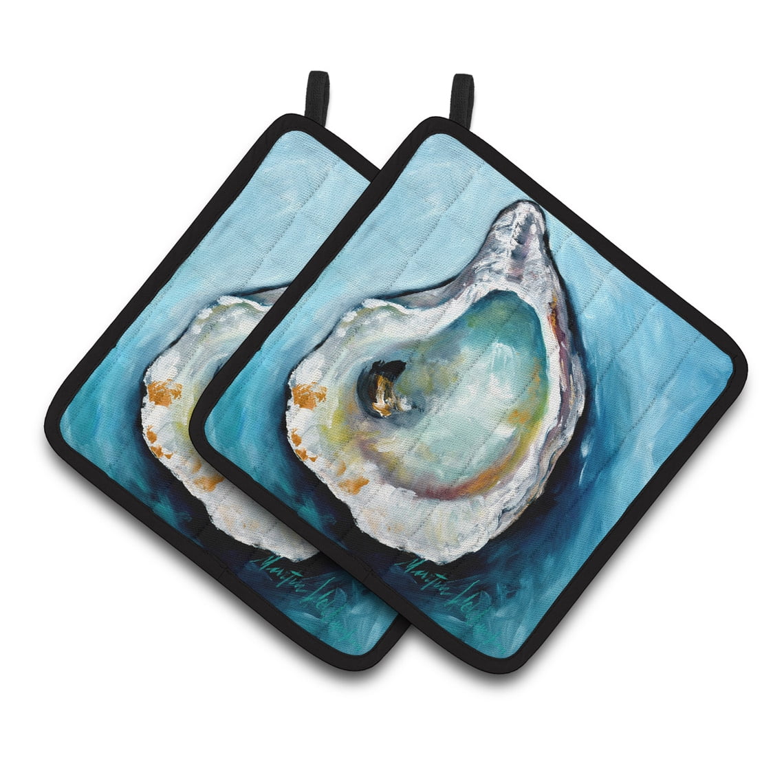 Picture of Carolines Treasures MW1332PTHD Oyster J Mac Pair of Pot Holders