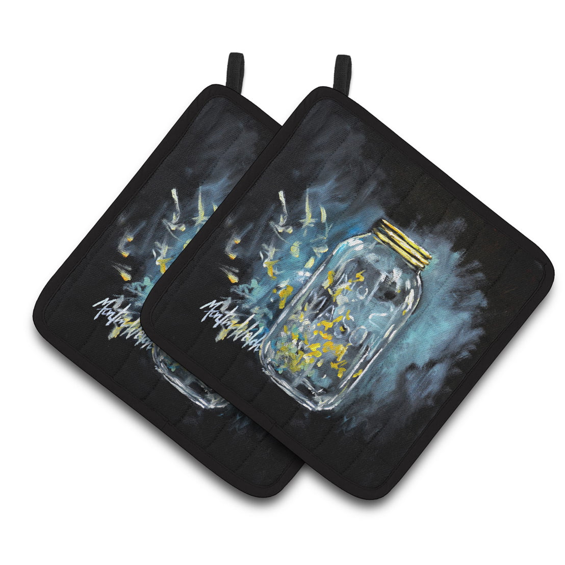 Picture of Carolines Treasures MW1335PTHD Lightning Bugs Pair of Pot Holders