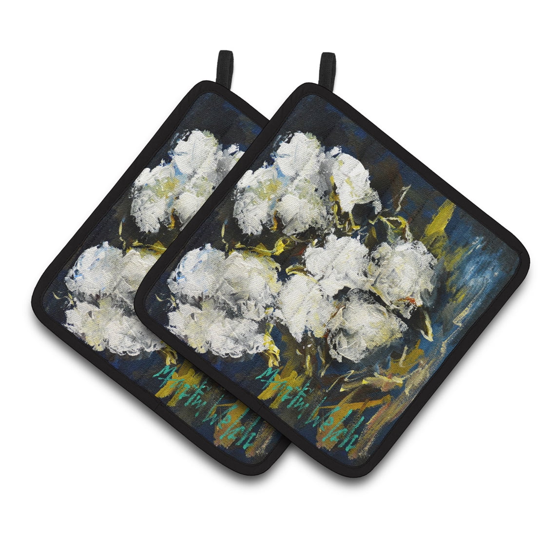 Three Boll Cotton Pair of Pot Holders
