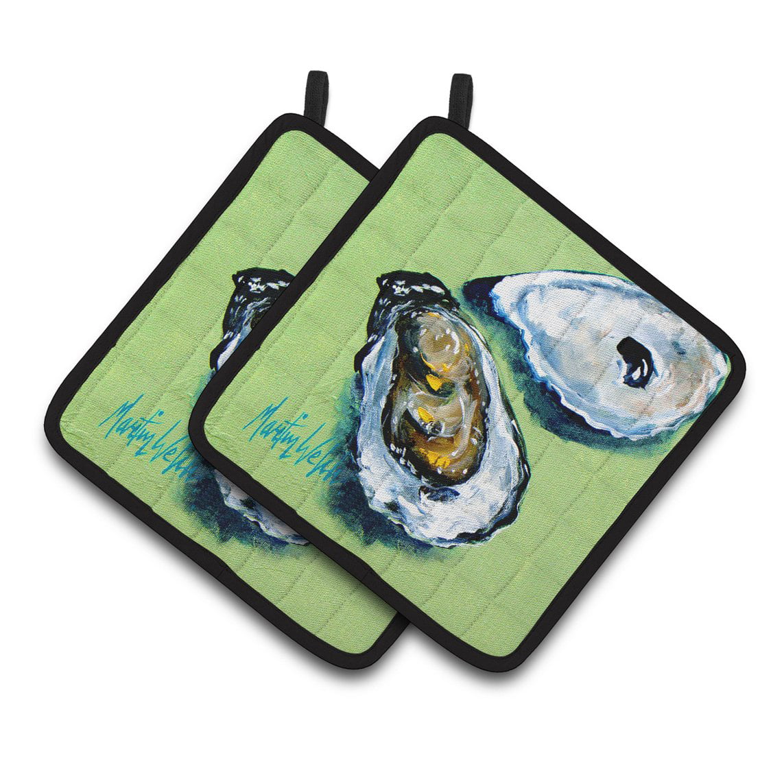Two Shells Oyster Pair of Pot Holders