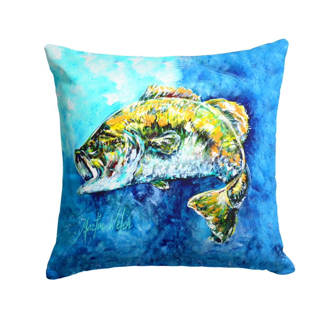 Bobby Bass Fabric Decorative Pillow