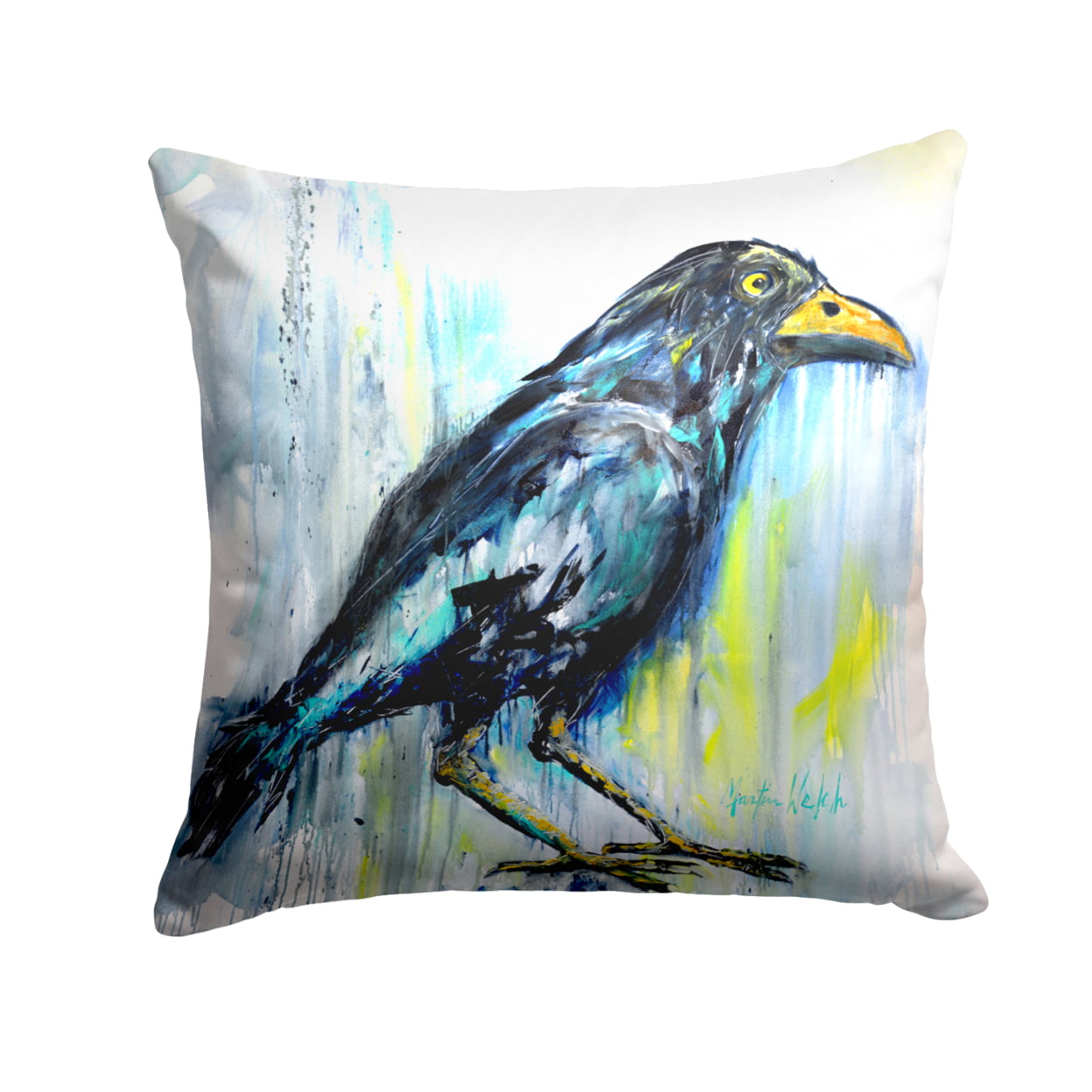 Burnt Corn Raven Fabric Decorative Pillow