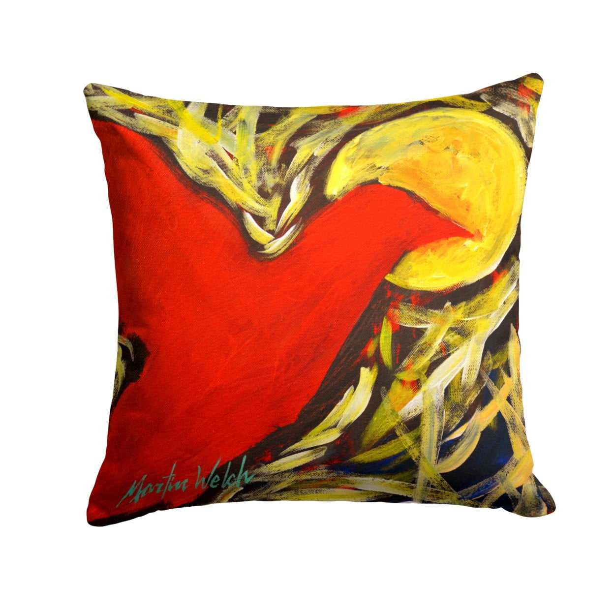 Crow at Midnight Fabric Decorative Pillow