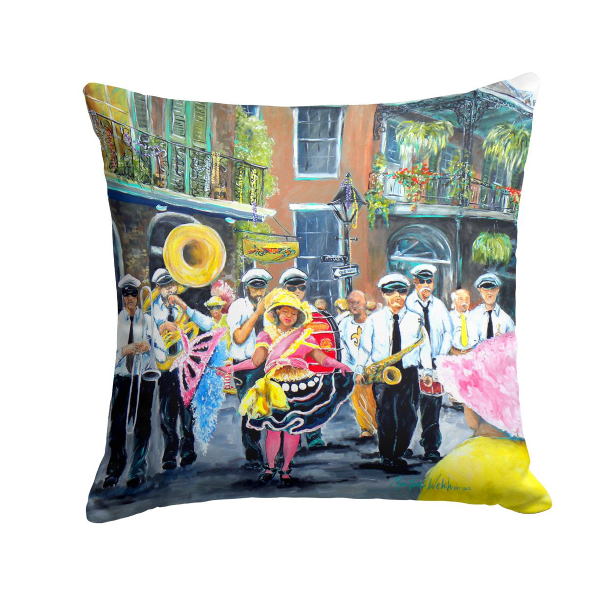 French Quarter Frolic Fabric Decorative Pillow