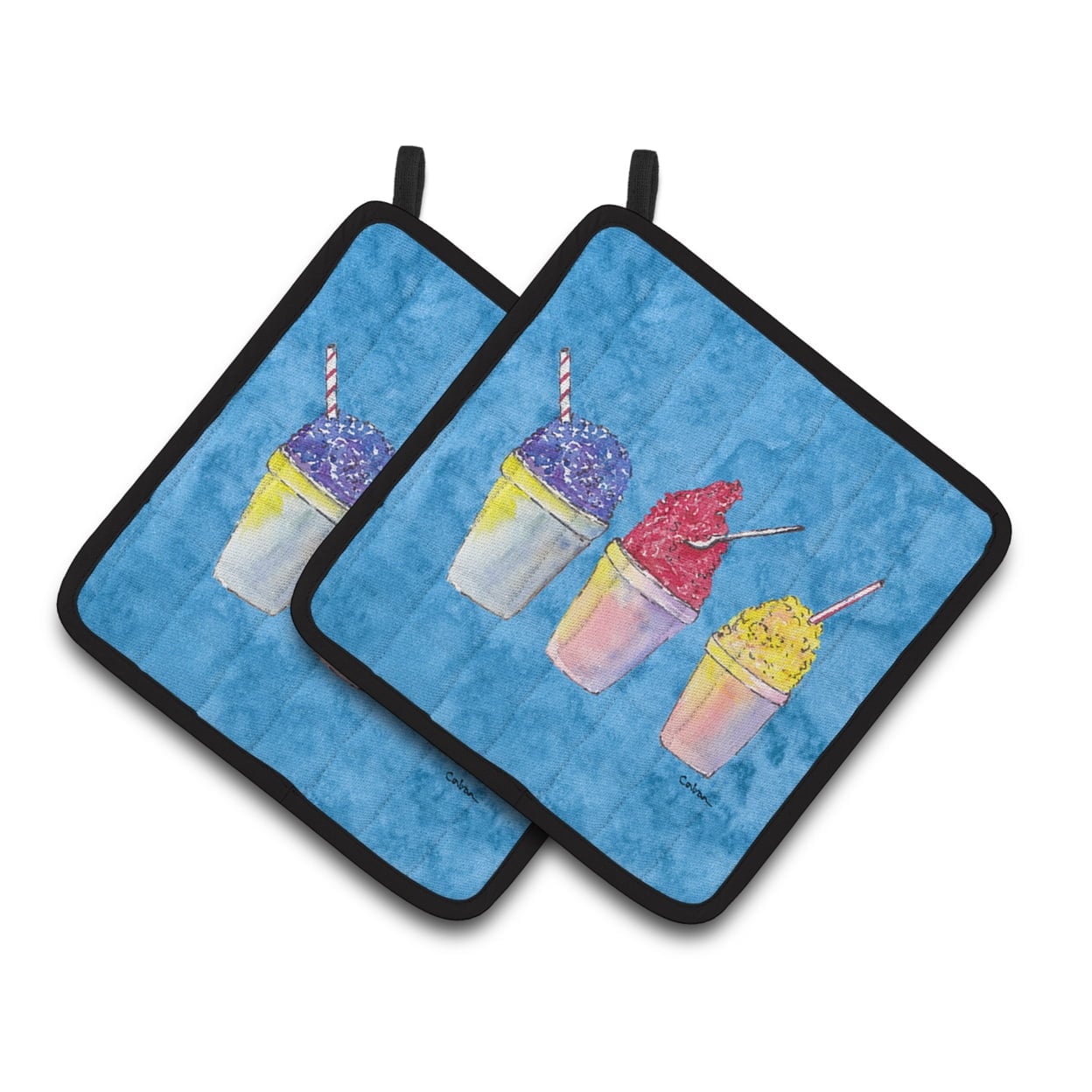 Picture of Carolines Treasures 8780PTHD Snowballs & Snowcones Pair of Pot Holders
