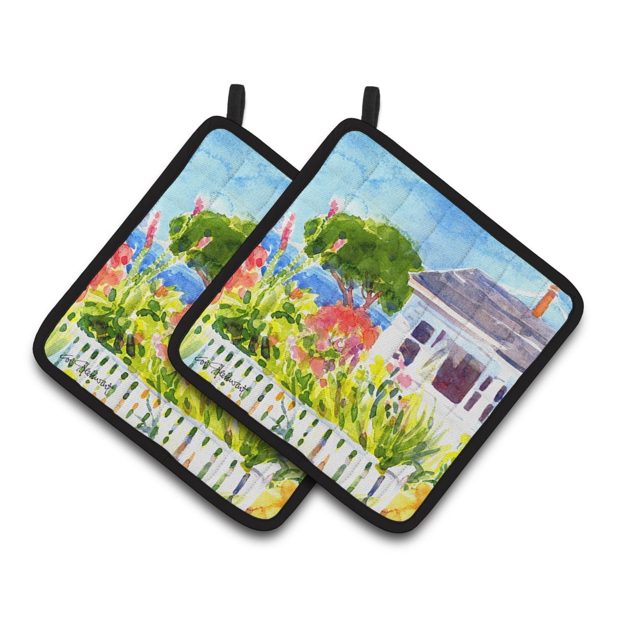 Picture of Carolines Treasures 6133PTHD Houses Pair of Pot Holders
