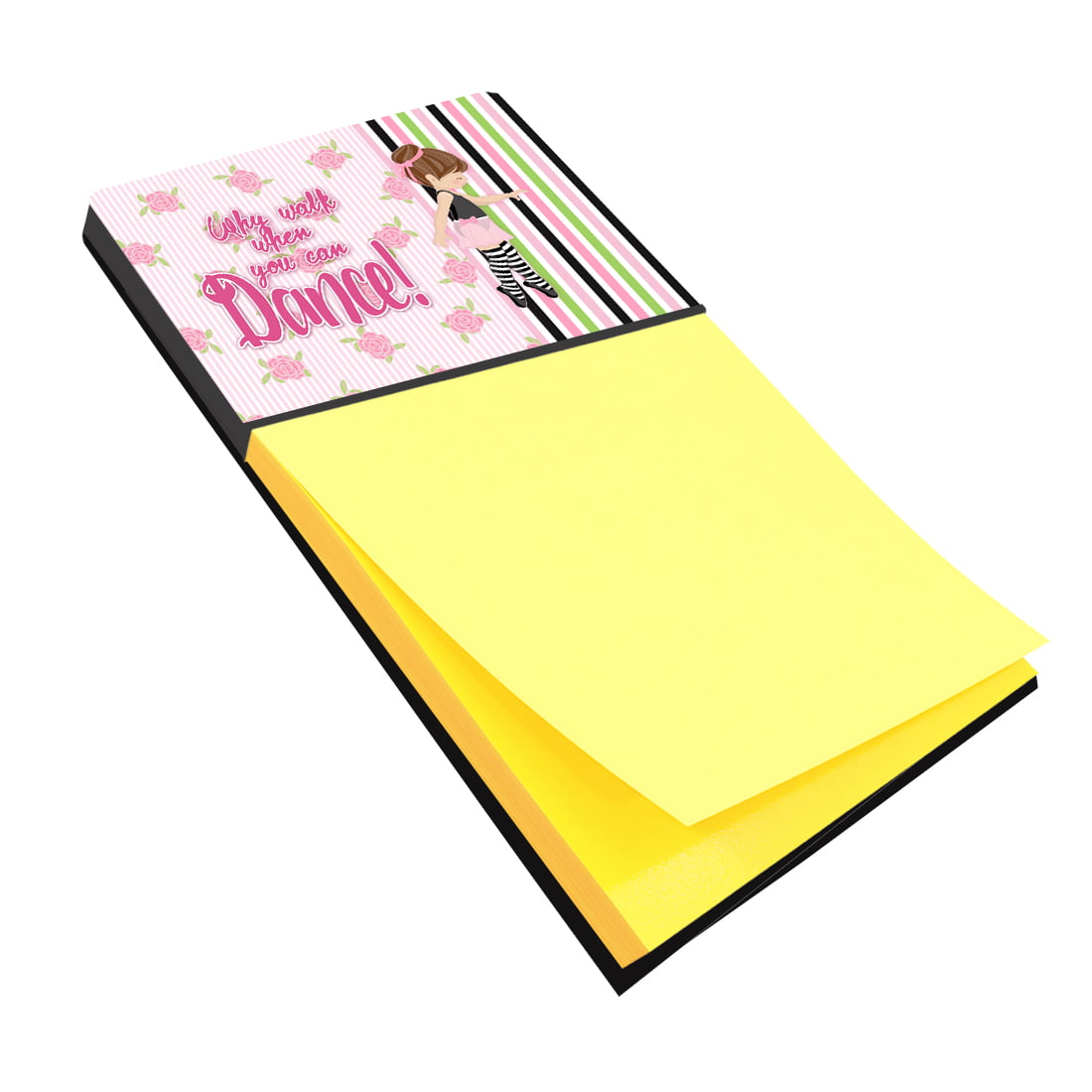 BB5401SN Ballet Dance Stripes Brunette Sticky Note Holder