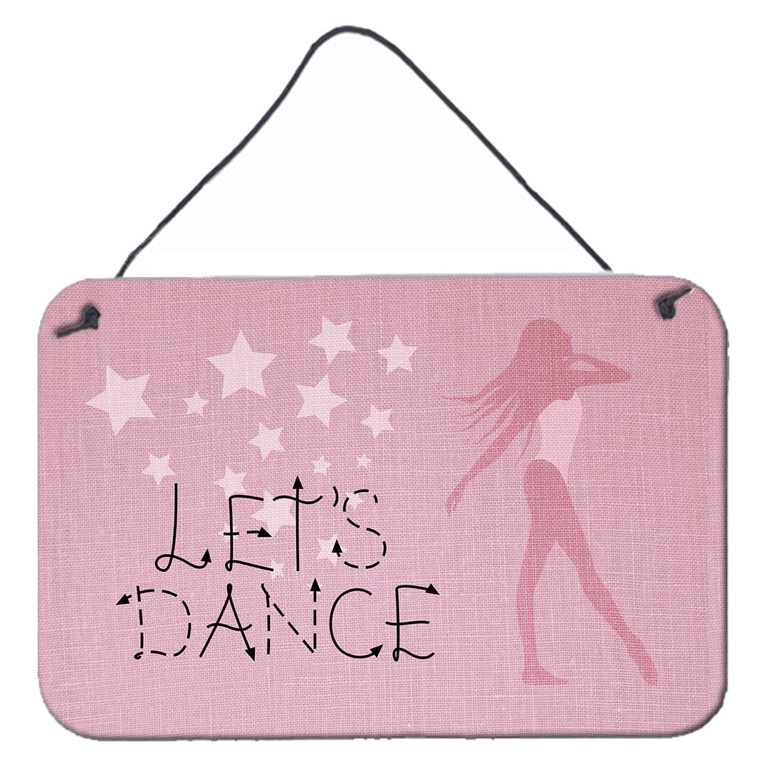 Lets Dance Linen Pink Wall or Door Hanging Prints