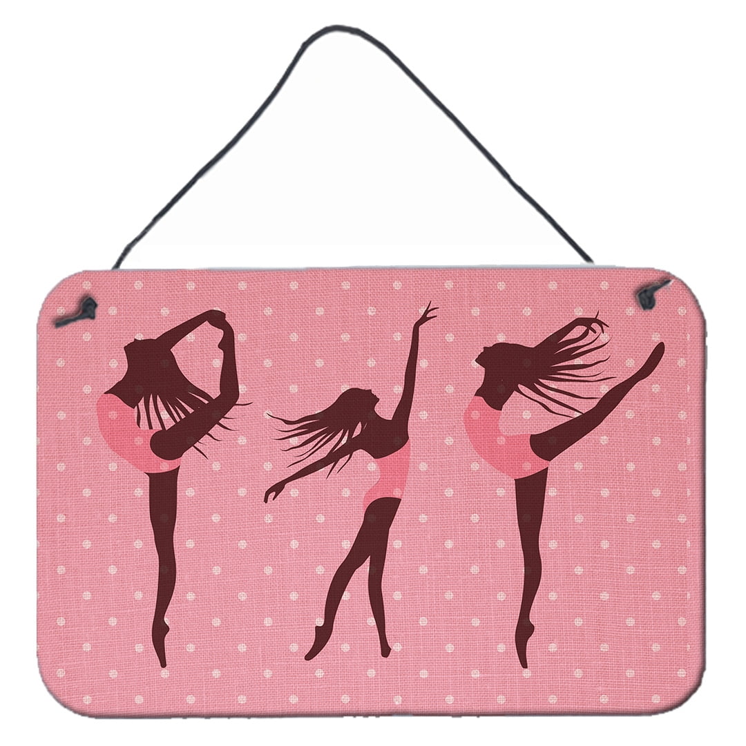 Dancers Linen Pink Polkadots Wall or Door Hanging Prints