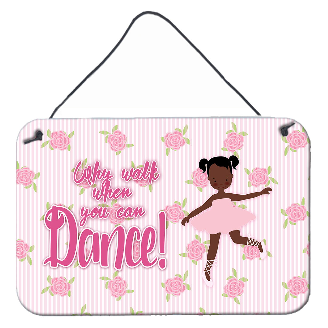 Ballet African American Pigtails Wall or Door Hanging Prints